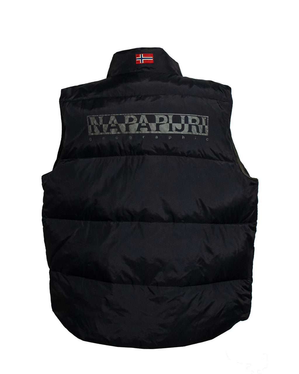 Vintage Napapijri Reversible Cargo Geographic Puffer Vest - Premium condition