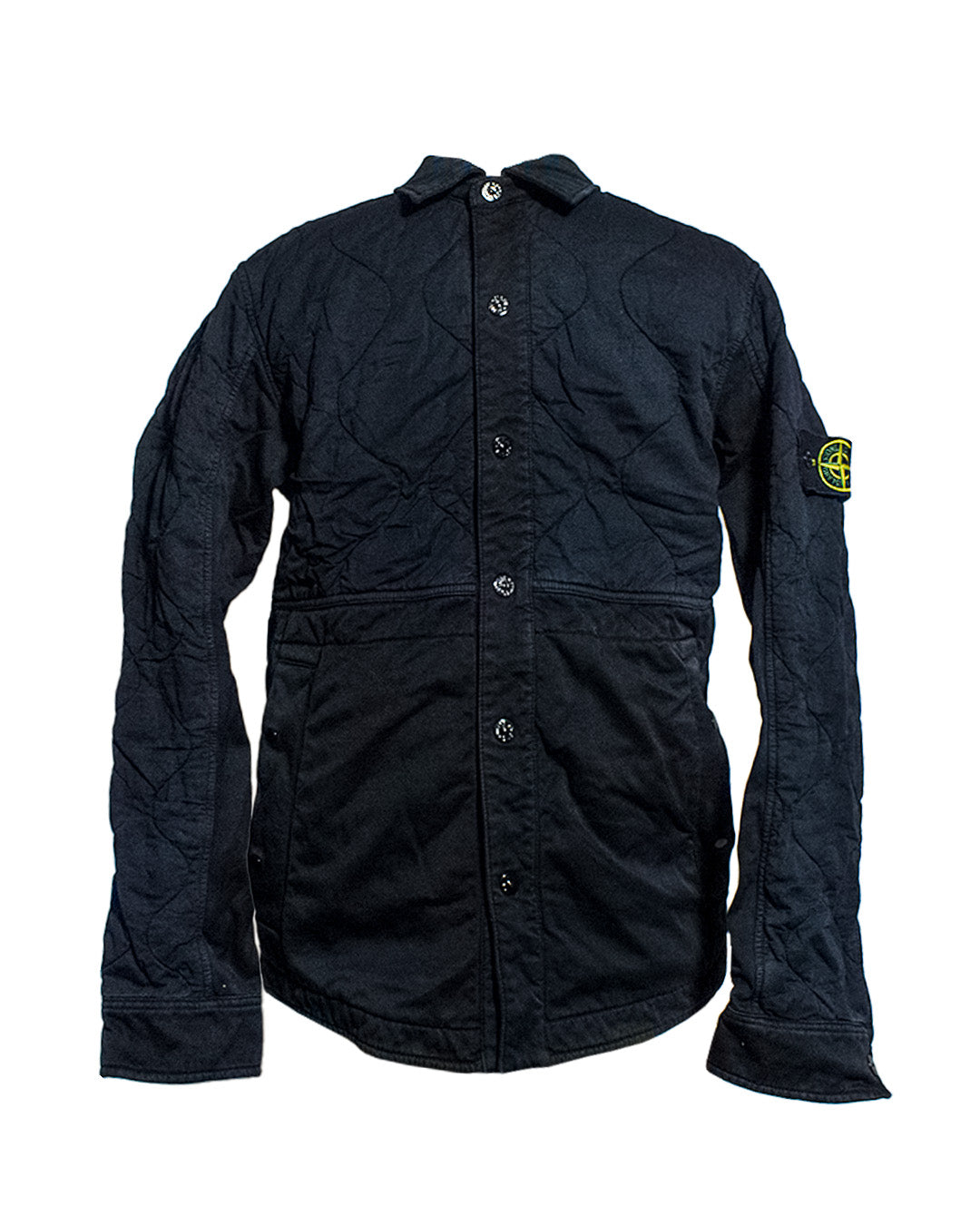 Stone Island Thick Cotton Navy Quilted Overshirt - Premium condition