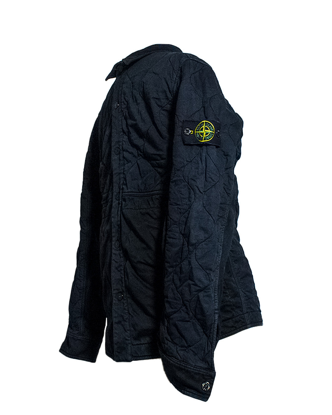Stone Island Thick Cotton Navy Quilted Overshirt - Premium condition