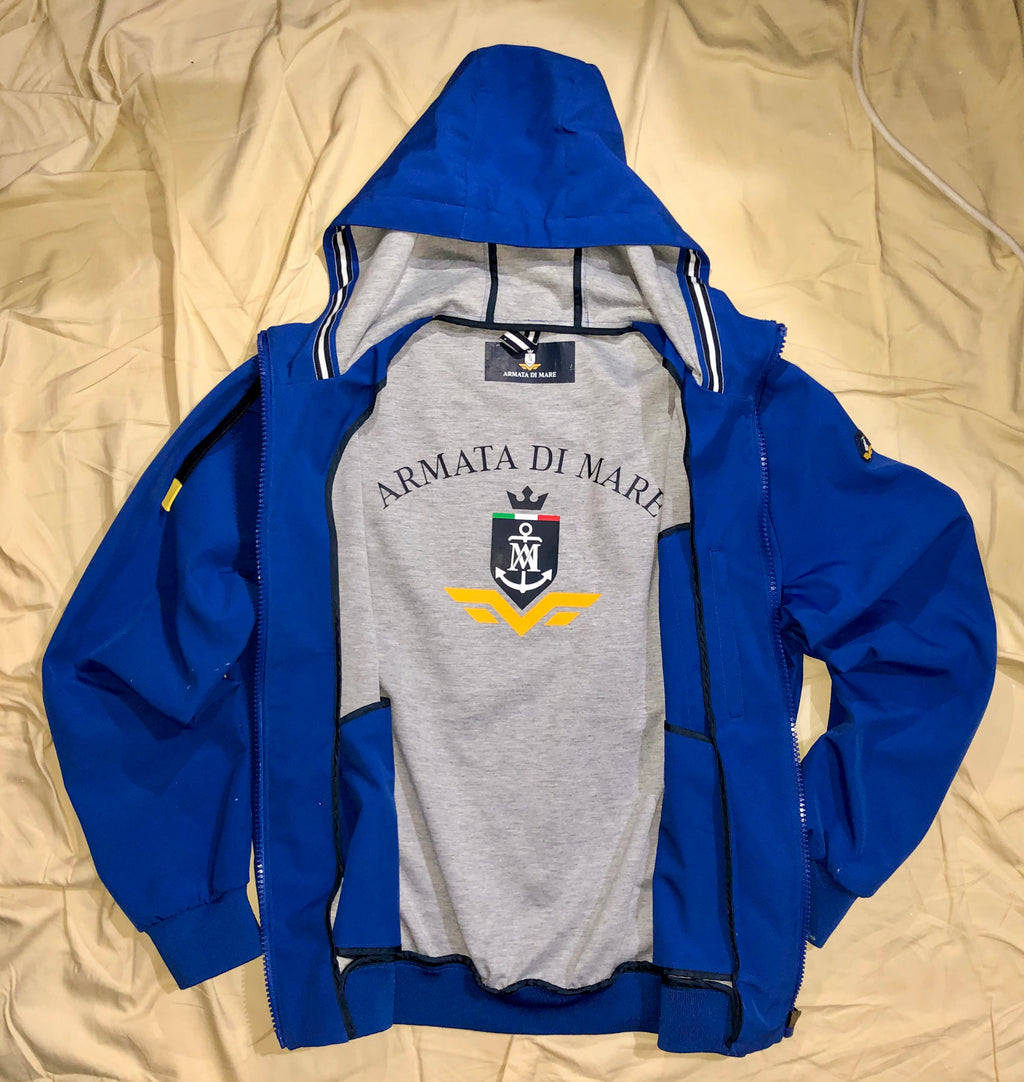 Armata di Mare Blue & Grey Hooded Jacket