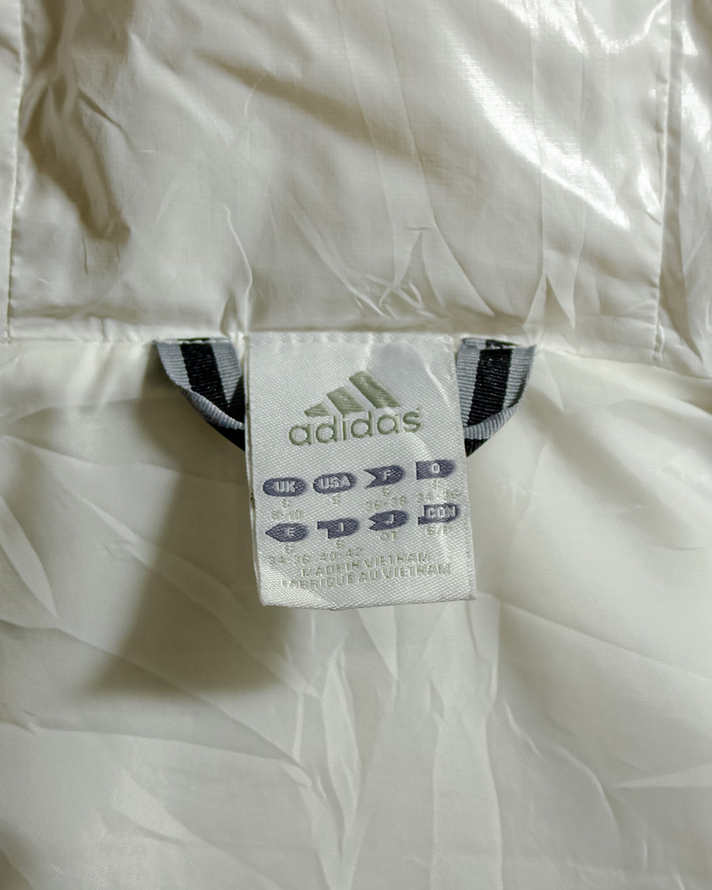 Adidas Down Insulated Women Puffer Gilet White Hooded - Excellent condition