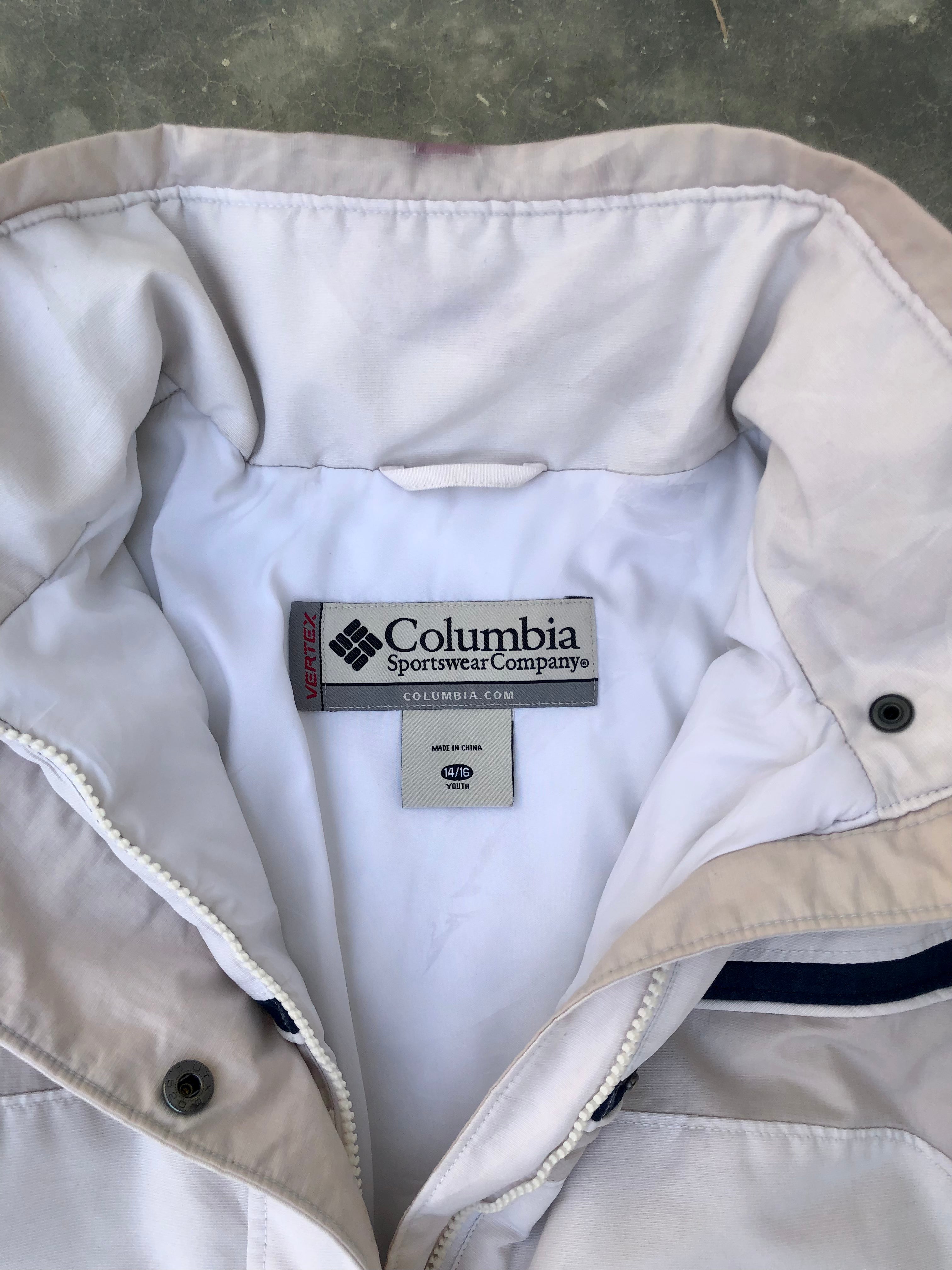 Columbia Insulated Jacket – White/Grey – Excellent Condition