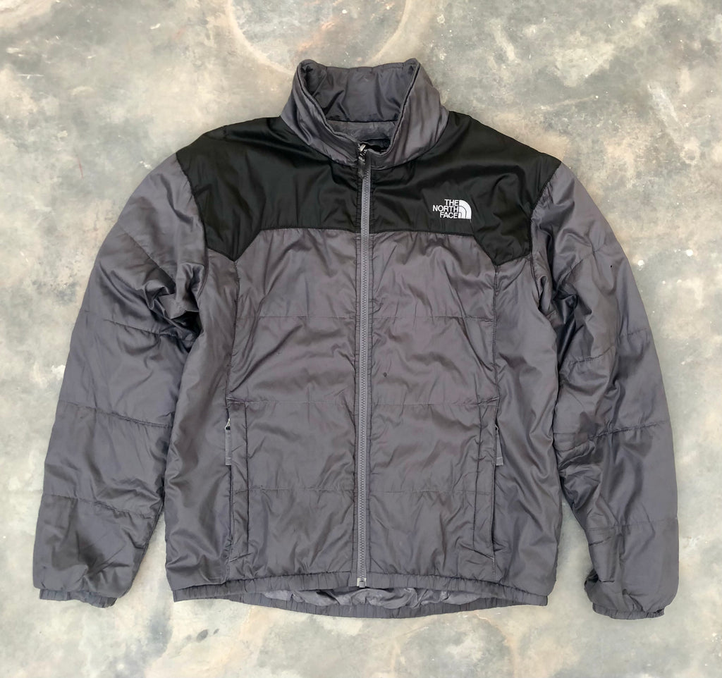 ⁠The North Face Grey Quilted Down Puffer Jacket - Excellent Condition