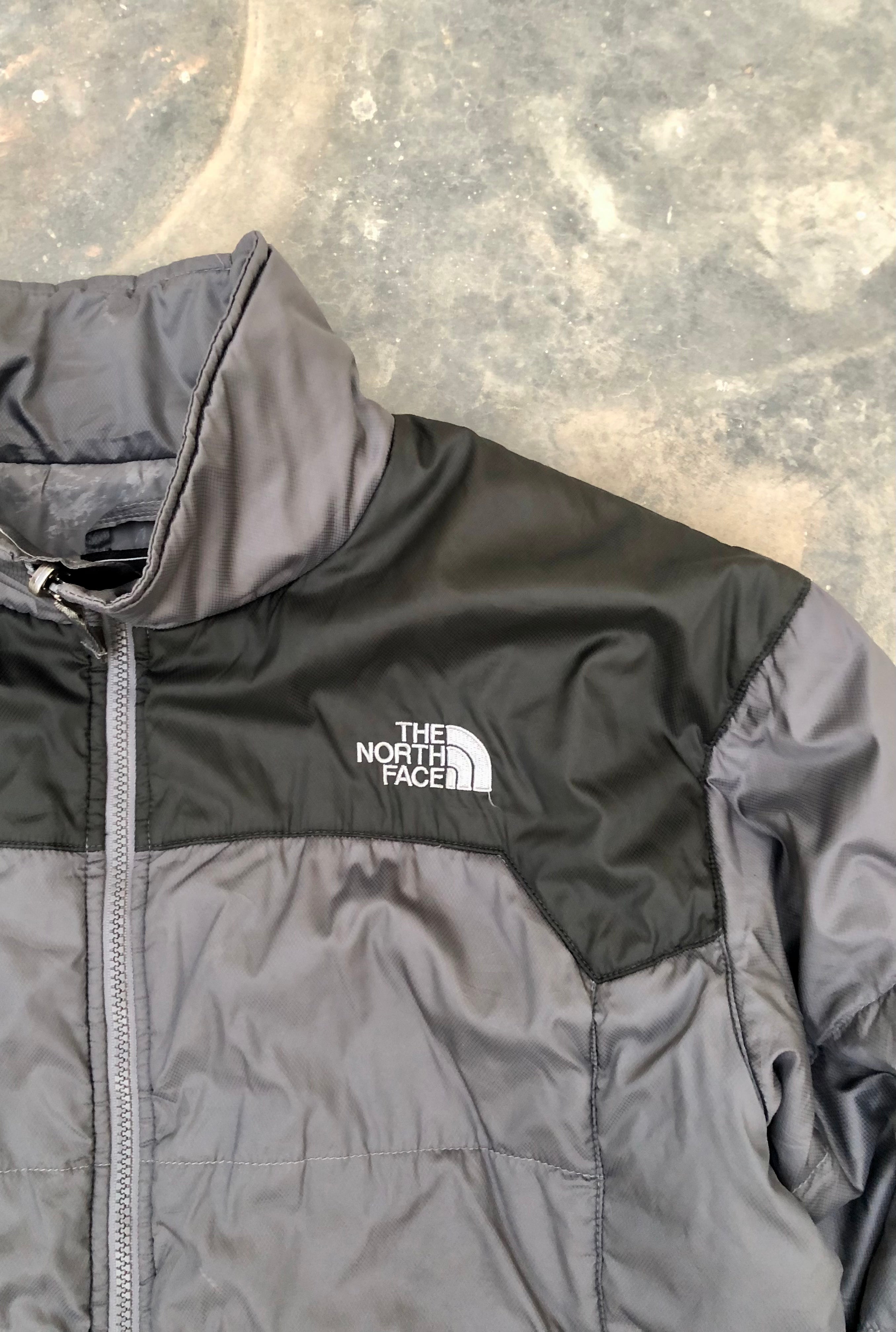 ⁠The North Face Grey Quilted Down Puffer Jacket - Excellent Condition