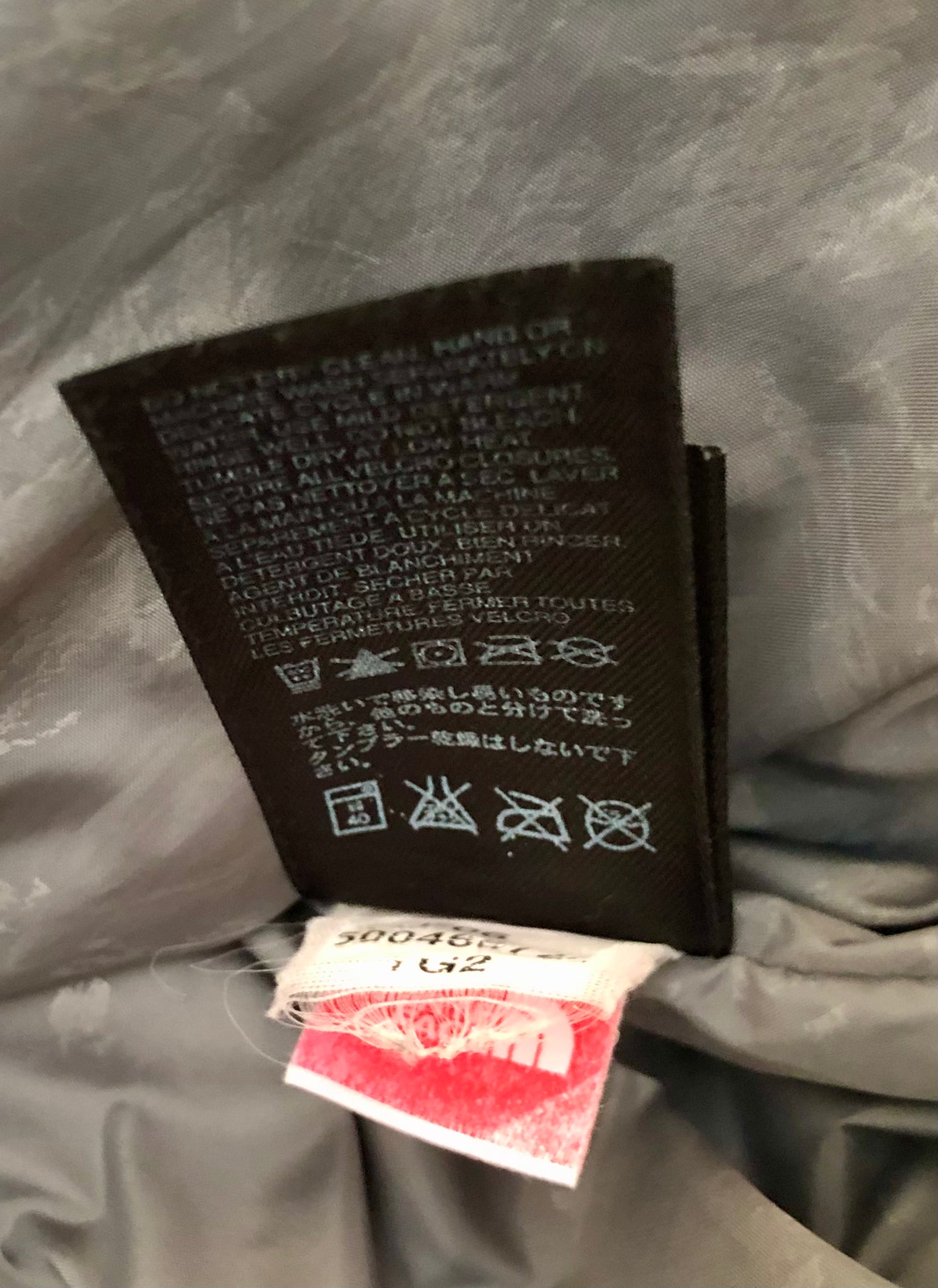 ⁠The North Face Grey Quilted Down Puffer Jacket - Excellent Condition