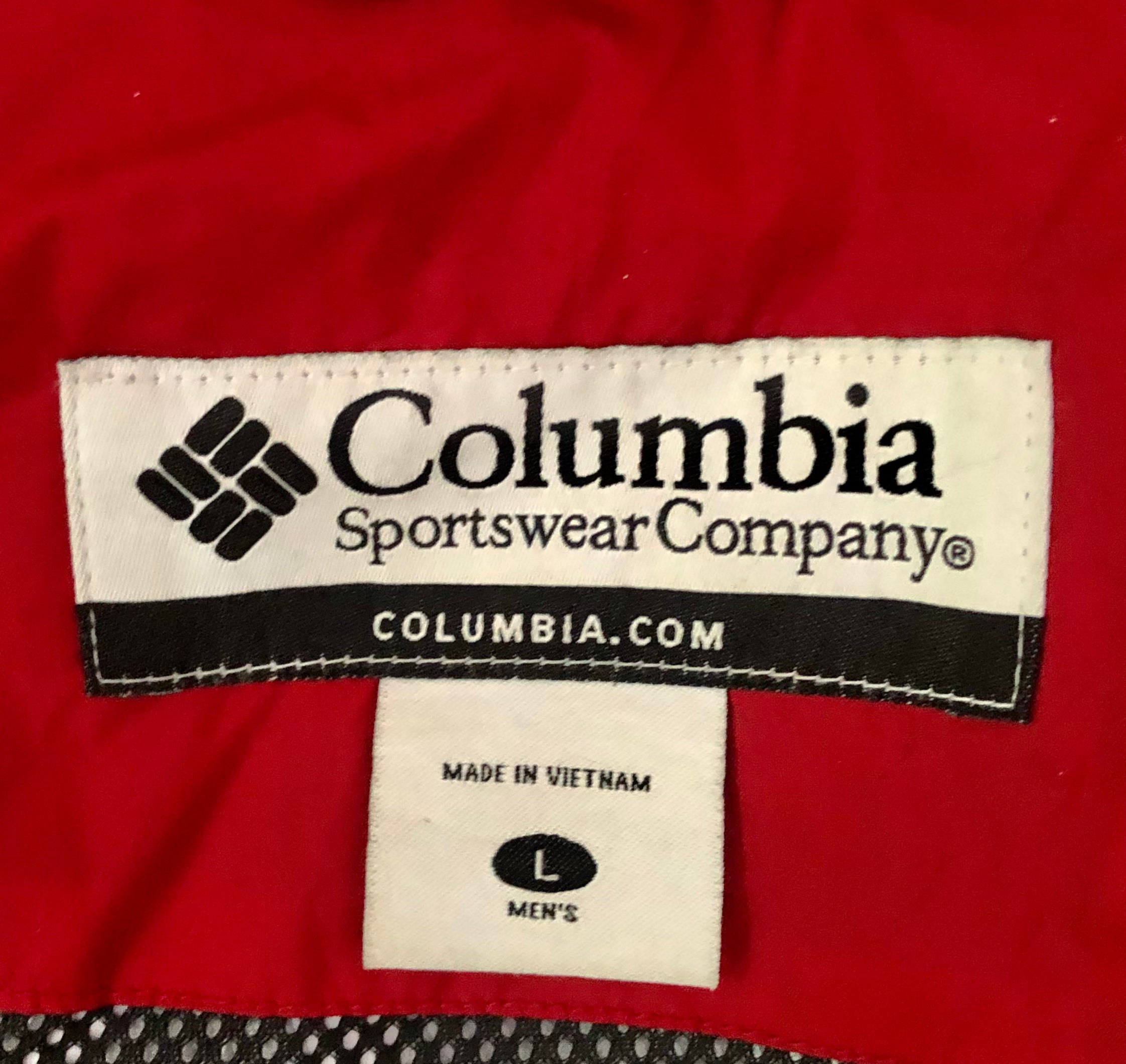 Columbia Packable Waterproof Vented Windbreaker – Red (Men's Large)
