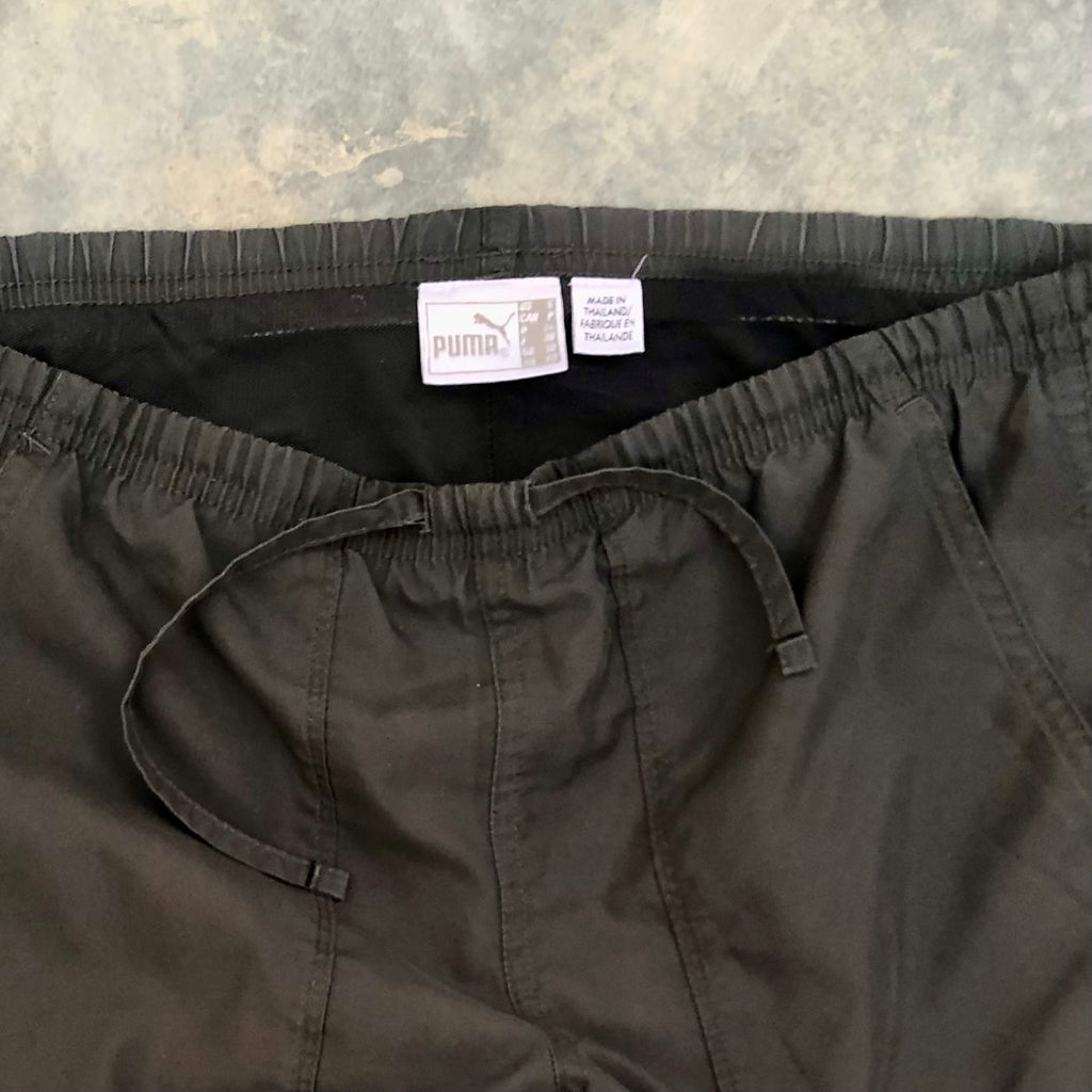 Puma Women’s Grey Shell Bottoms with Lightning – Vintage Y2K | Excellent Condition