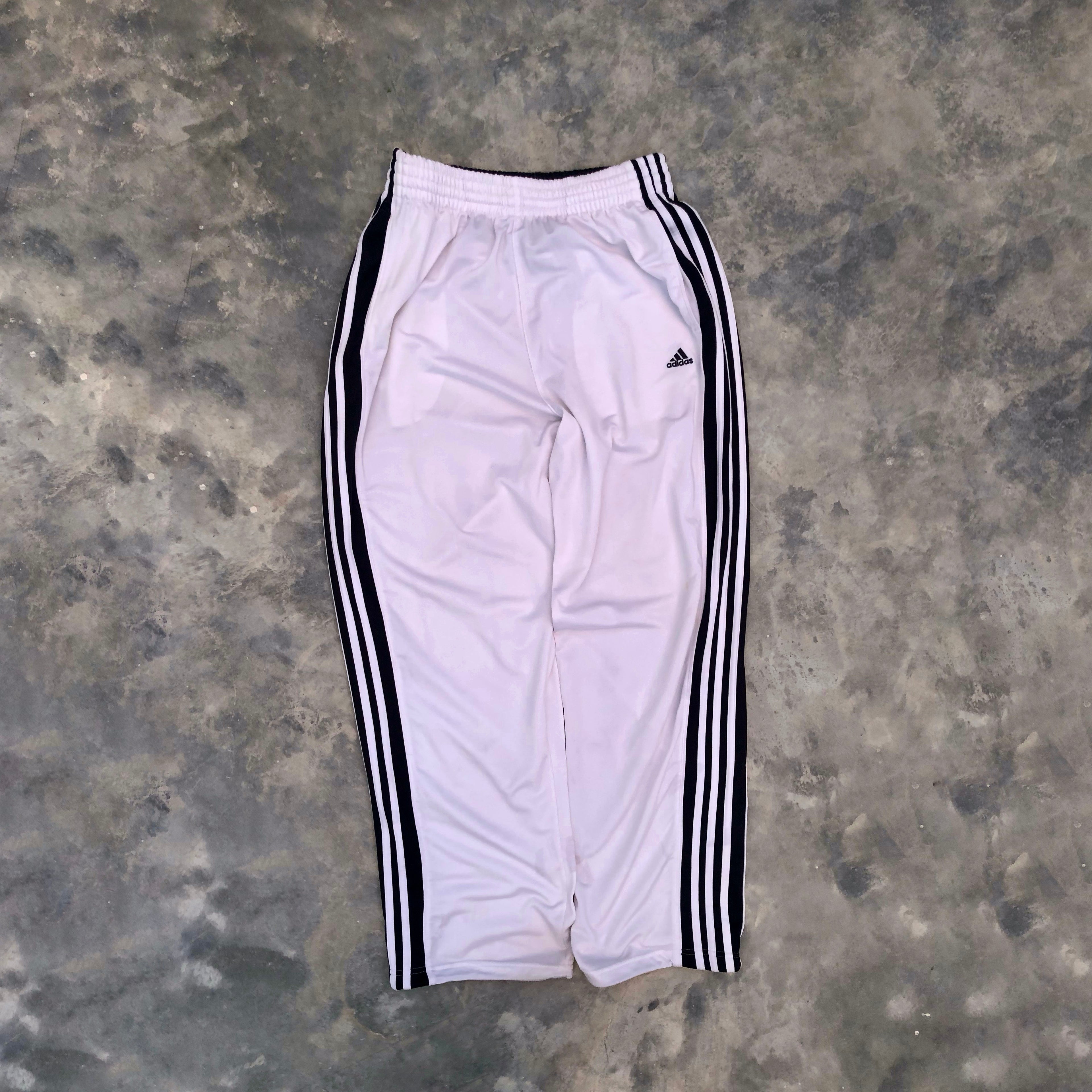 Vintage White Adidas Track Pants – Premium Condition