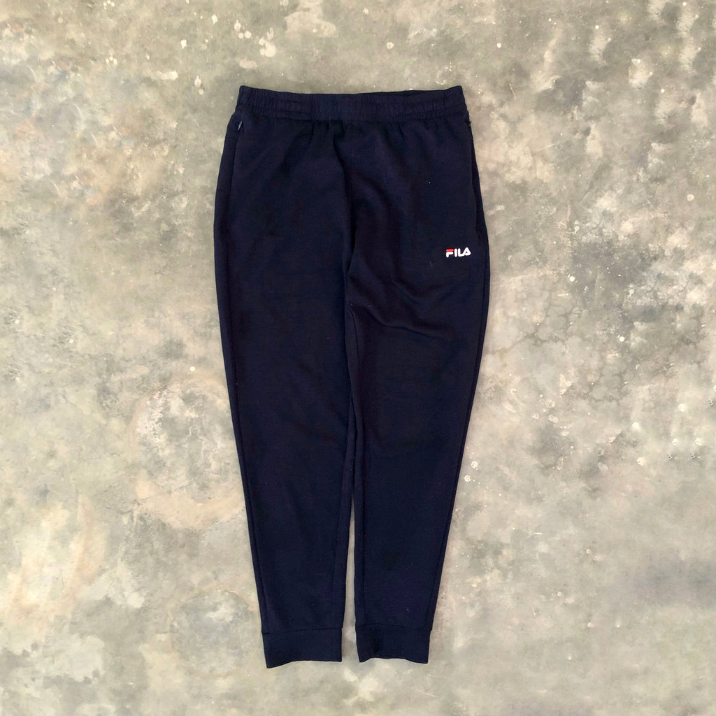 Fila Men’s Joggers – Navy Blue with Logo Detail | Medium | Premium