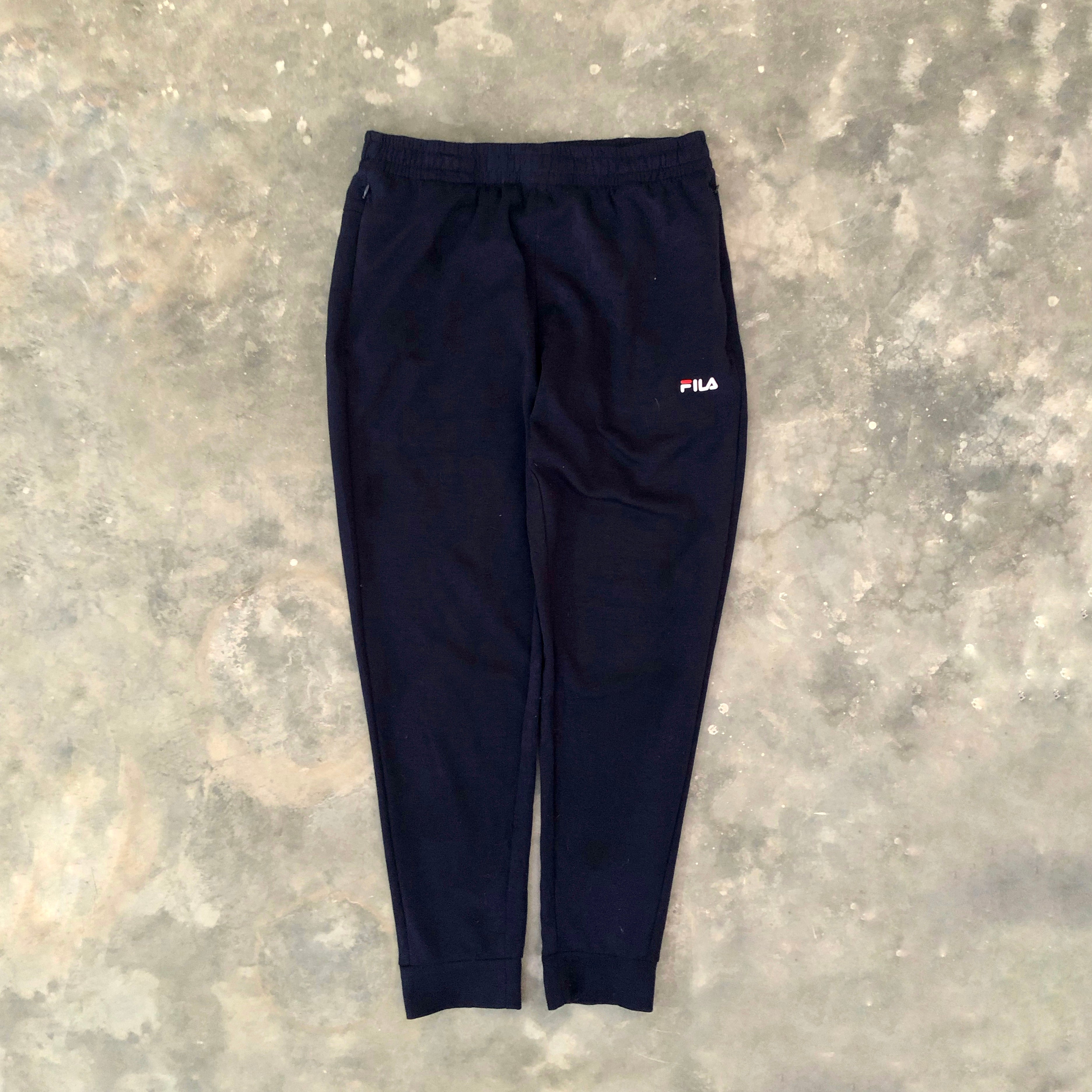 Fila Men’s Joggers – Navy Blue with Logo Detail | Medium | Premium
