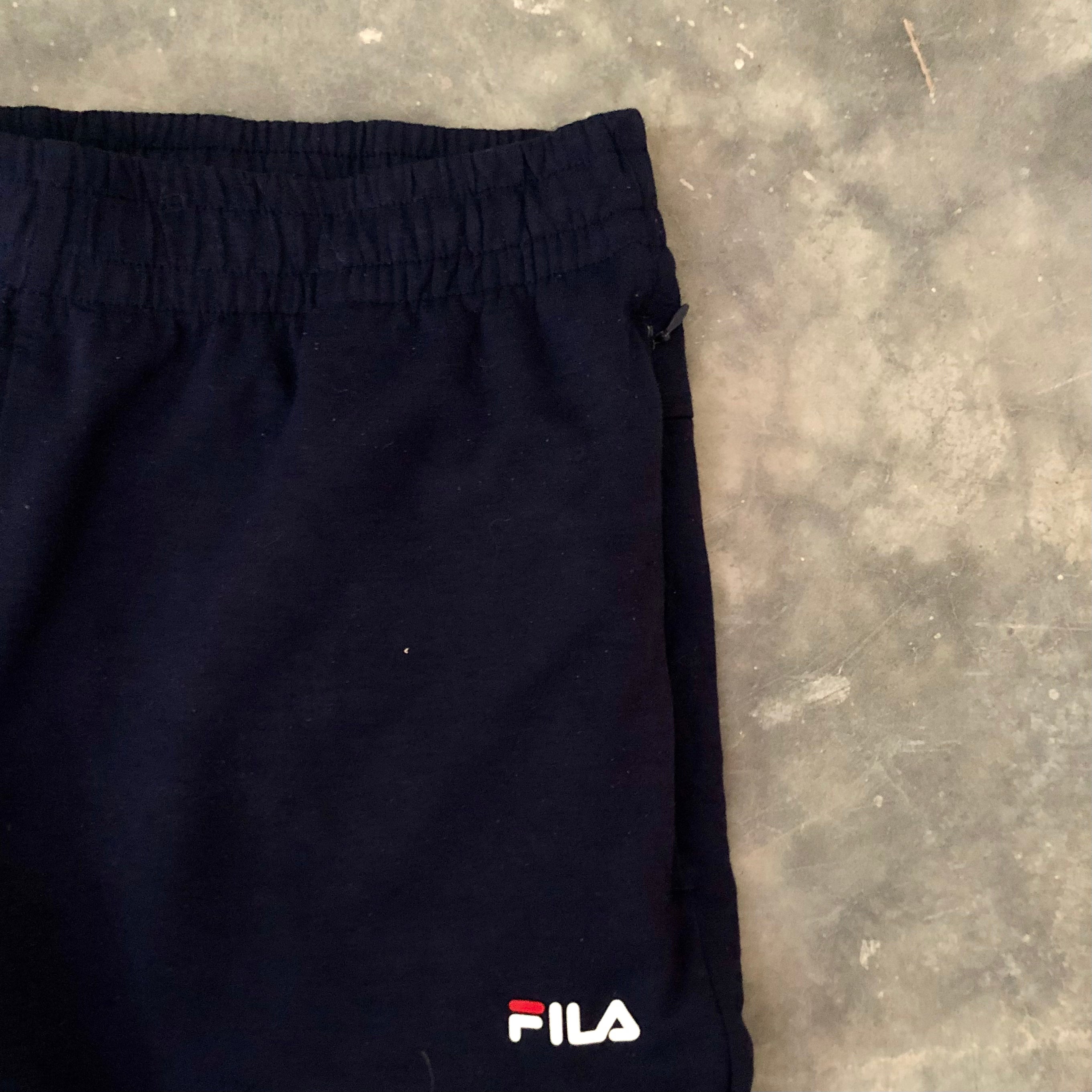 Fila Men’s Joggers – Navy Blue with Logo Detail | Medium | Premium
