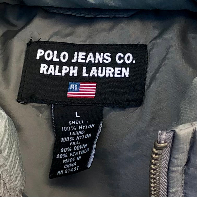 Polo Jeans Ralph Lauren Down Feather Puffer – Men’s Medium | Grey | Good Condition