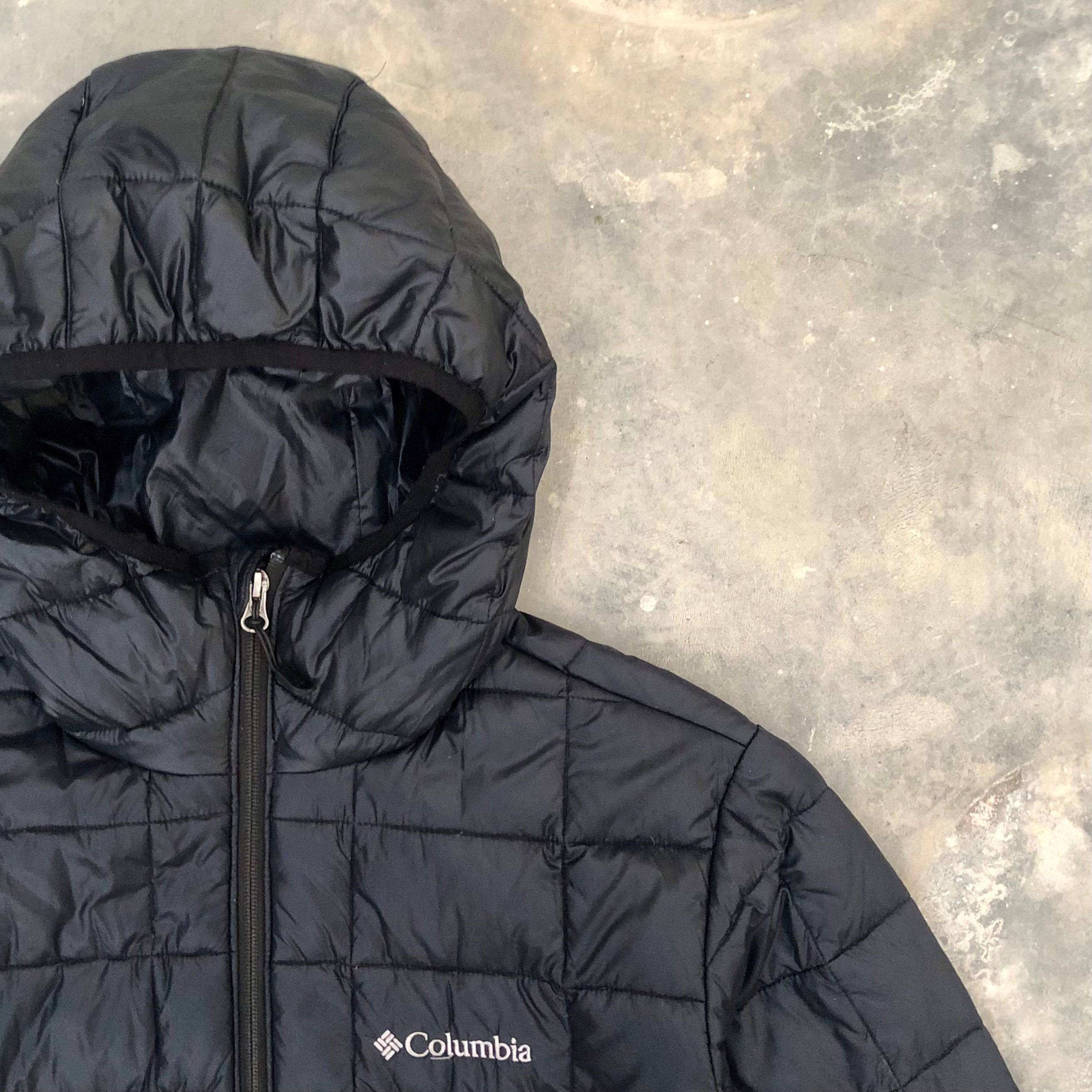 Columbia TurboDown Omni-Heat Hooded Puffer – Blue | Men’s Medium | Premium Condition