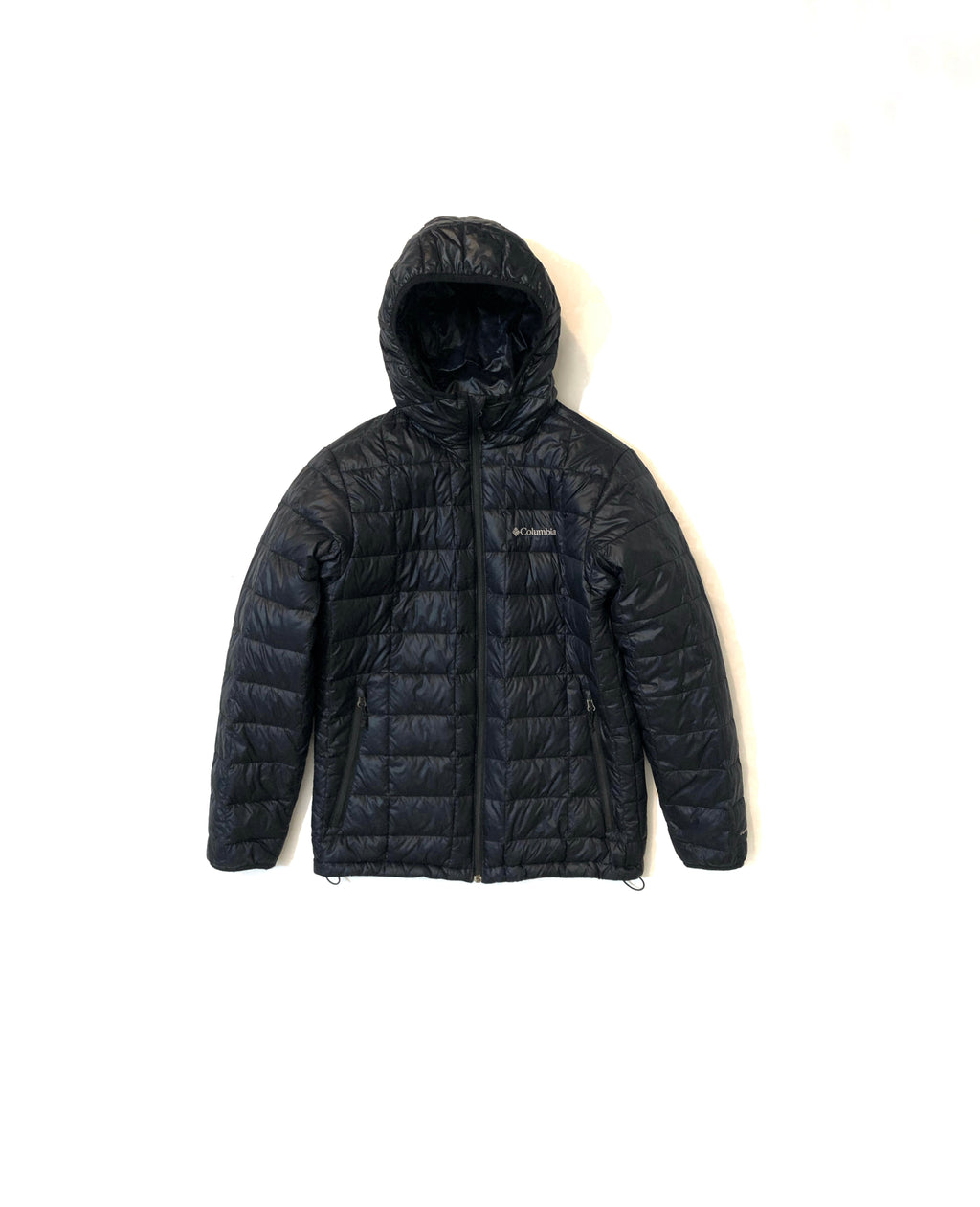 Columbia TurboDown Omni-Heat Hooded Puffer – Blue | Men’s Medium | Premium Condition