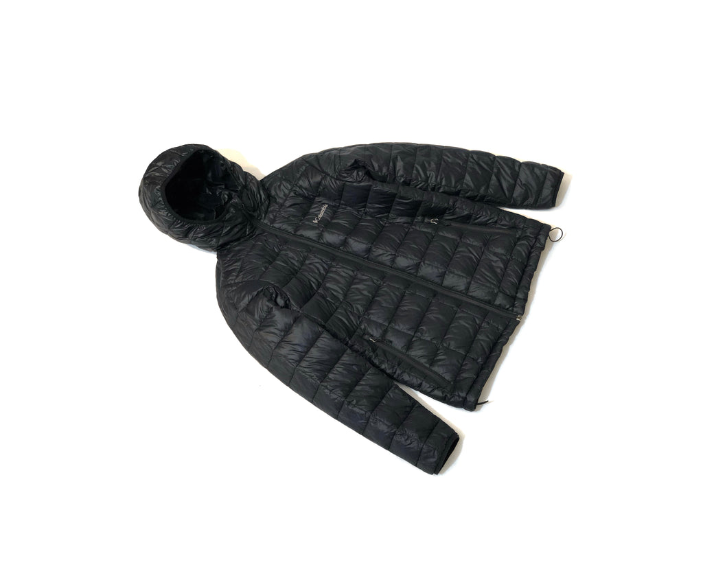 Columbia TurboDown Omni-Heat Hooded Puffer – Blue | Men’s Medium | Premium Condition