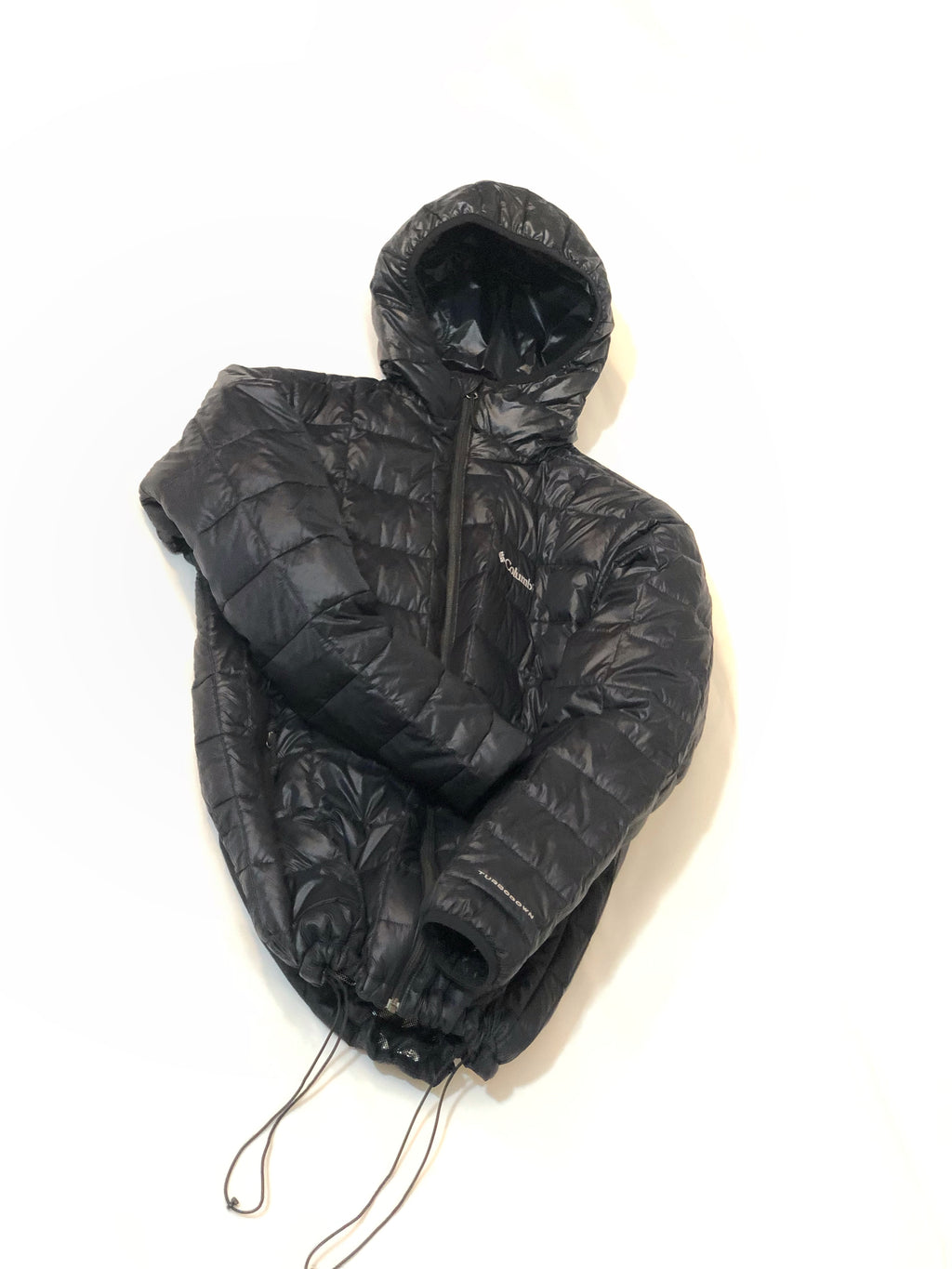 Columbia TurboDown Omni-Heat Hooded Puffer – Blue | Men’s Medium | Premium Condition