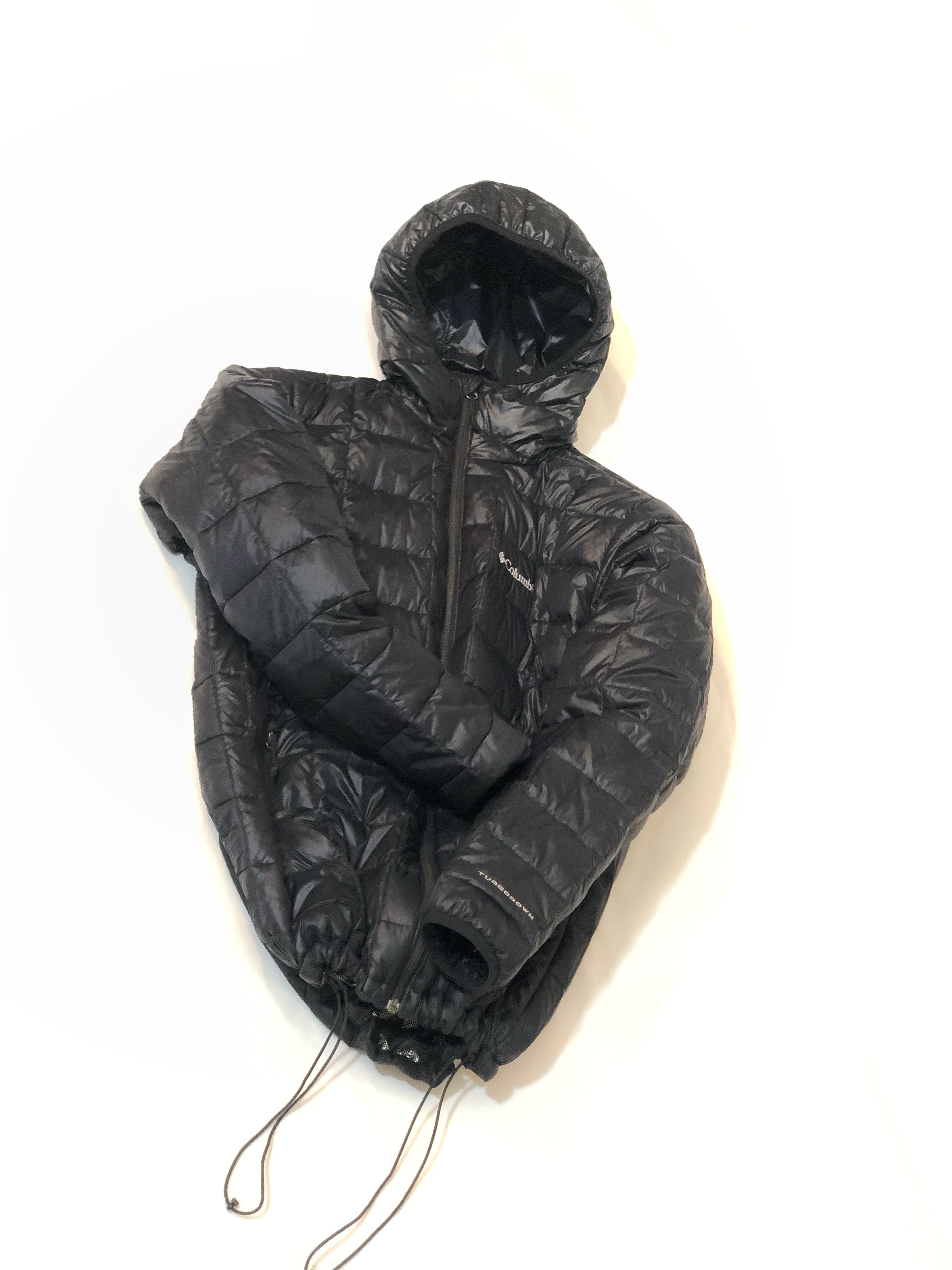 Columbia TurboDown Omni-Heat Hooded Puffer – Blue | Men’s Medium | Premium Condition