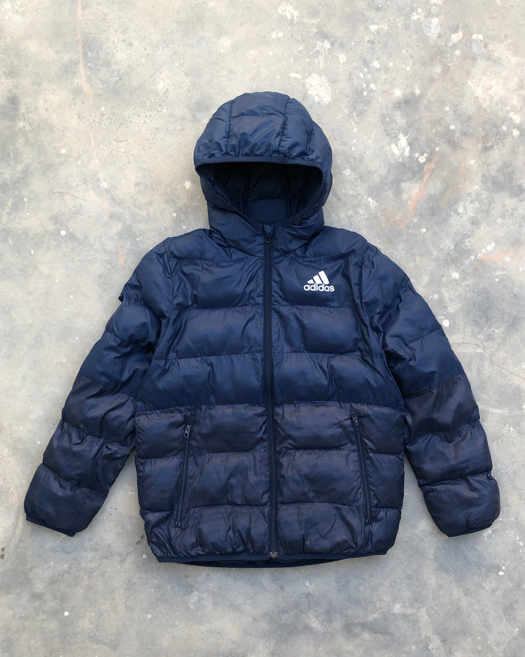 Adidas Blue Puffer Jacket – Small | Synthetic Fill