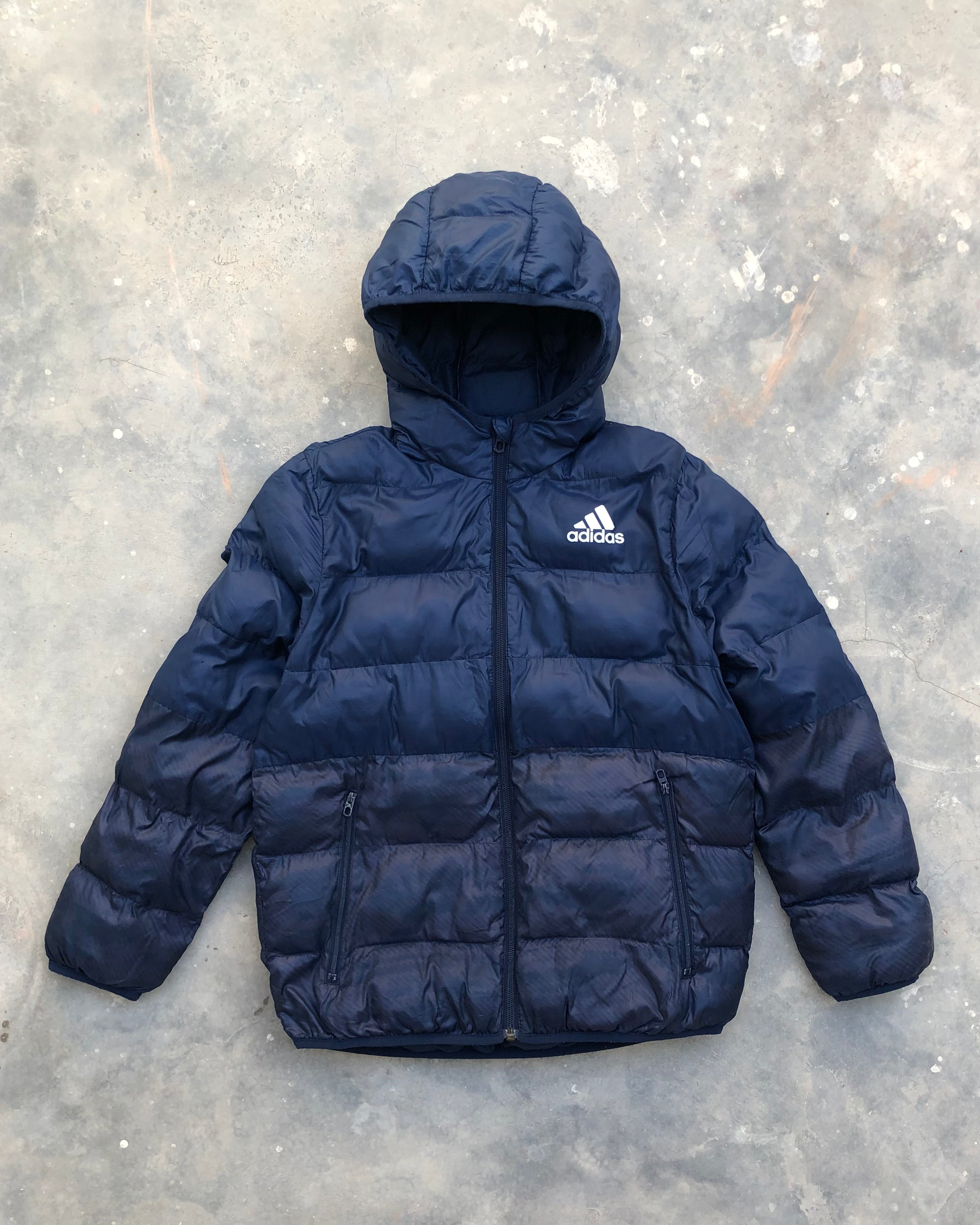 Adidas Blue Puffer Jacket – Small | Synthetic Fill