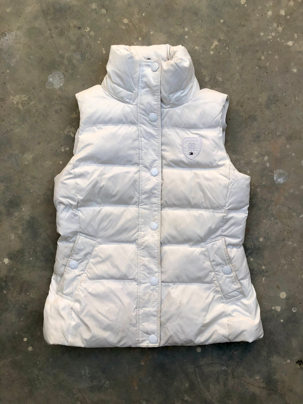 Tommy Hilfiger Quilted Puffer Vest – White