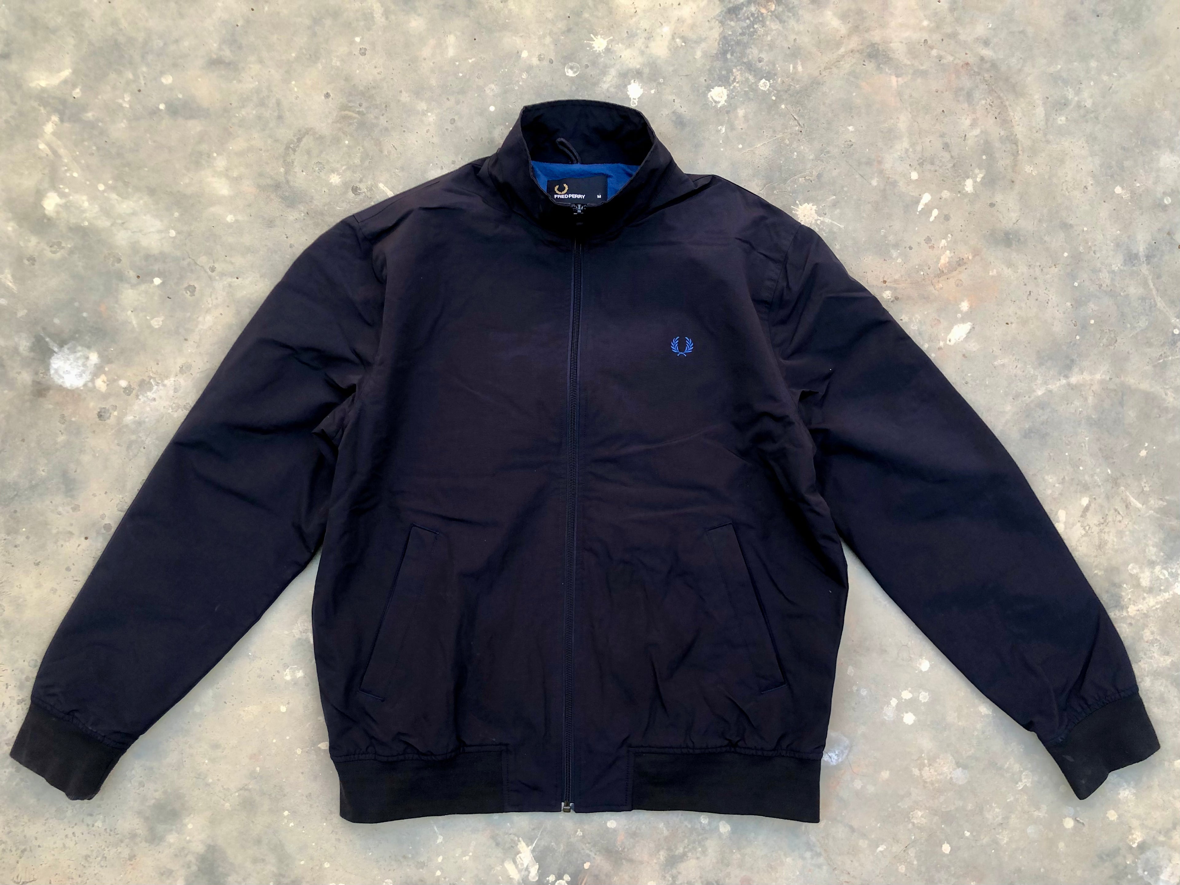 Fred Perry Brentham Navy Blue Jacket – Men’s Medium