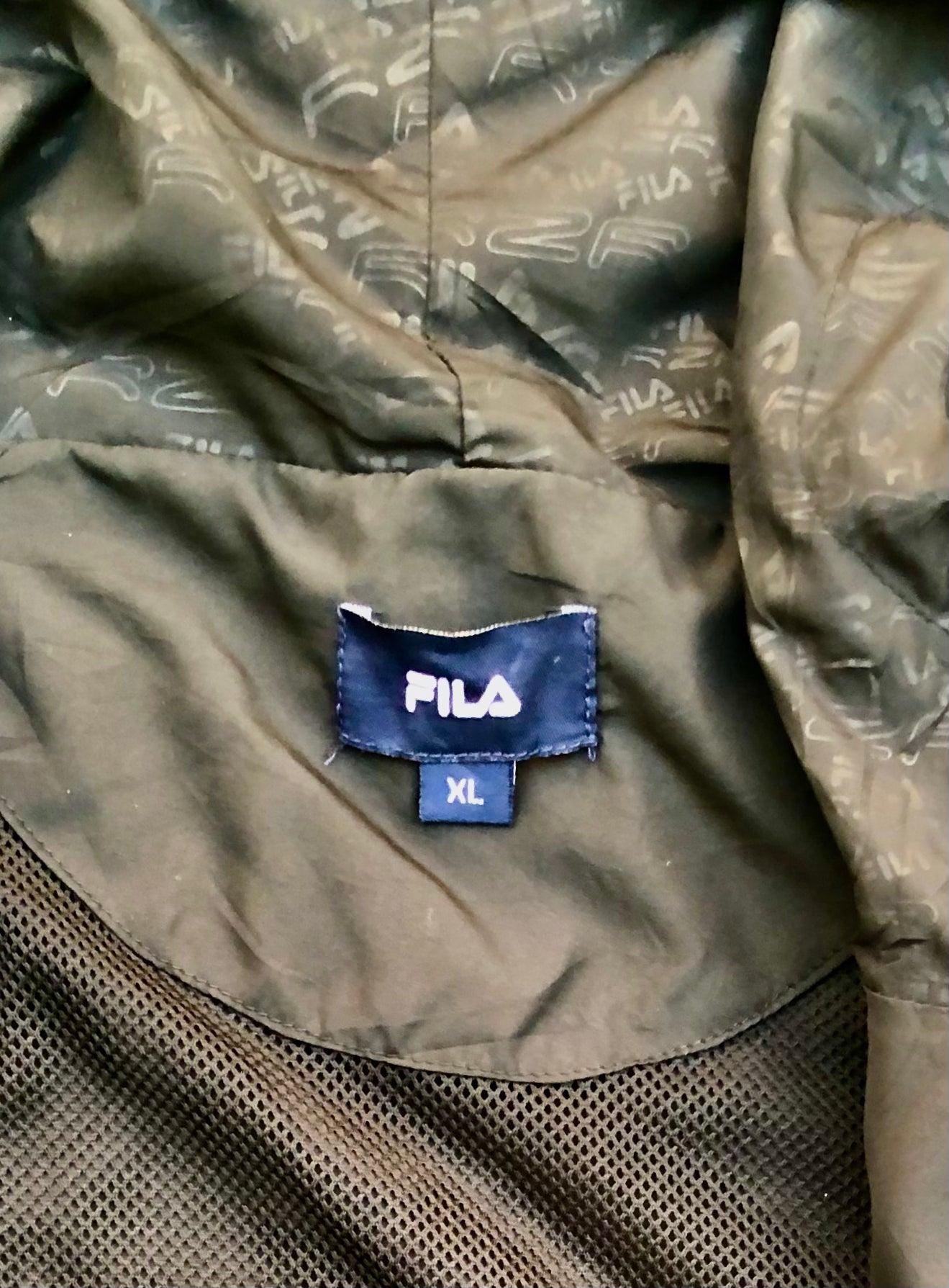 Fila Hooded Windbreaker Jacket – Black - Premium Condition