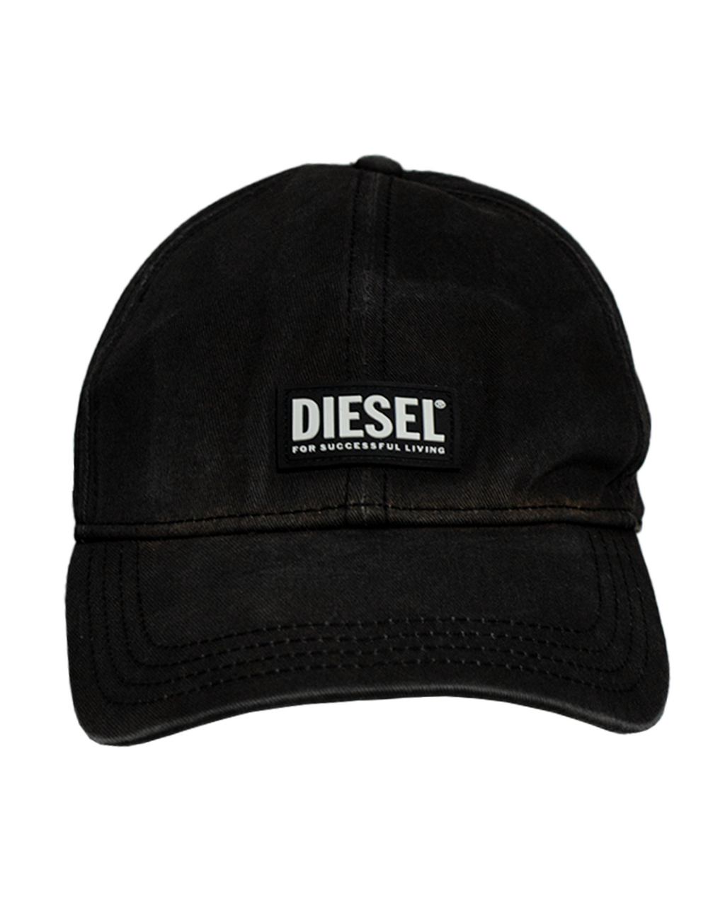 Black Diesel Corry-Div-Wash Baseball Cap with Logo Patch - Excellent condition