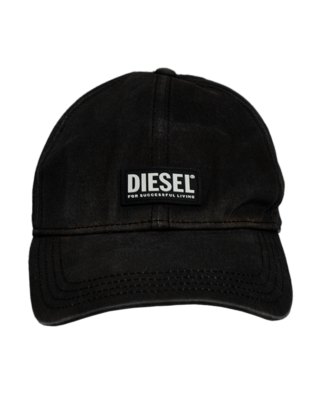Black Diesel Corry-Div-Wash Baseball Cap with Logo Patch - Excellent condition