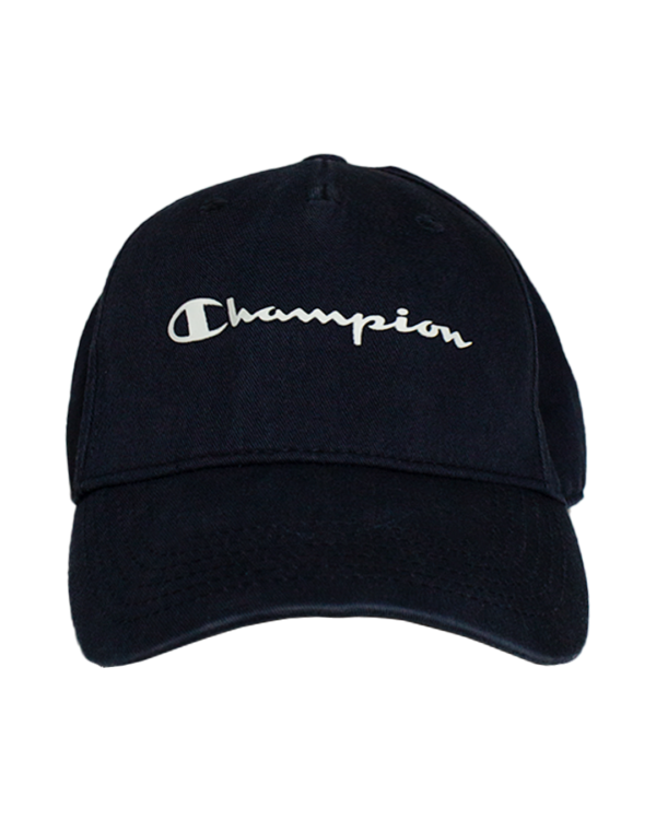 Champion Navy Blue Cotton Hat — Front Logo