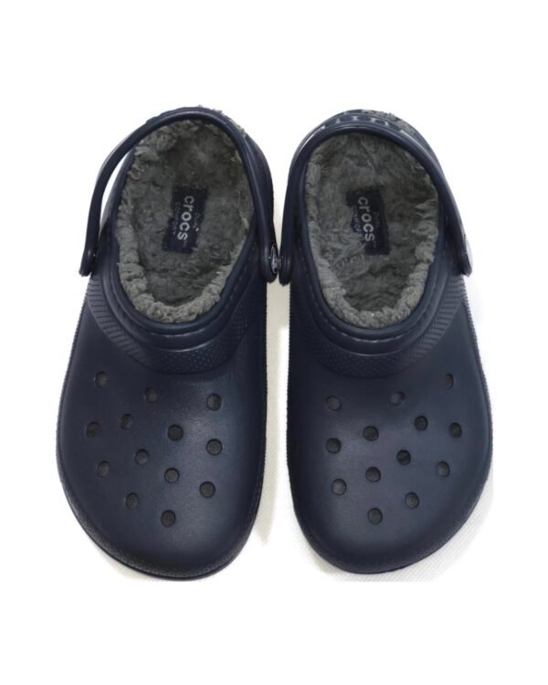Crocs Kids’ Classic Lined Clogs – Navy Blue – size C 13 / EU 31 / EU 32