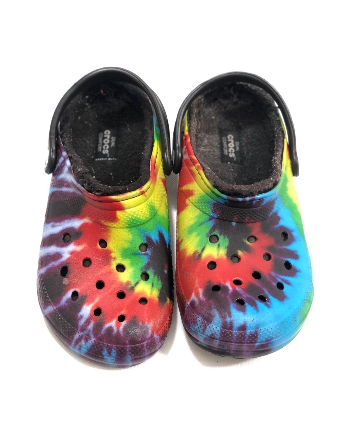 Crocs Unisex Classic Lined Tie-Dye Clogs – Colorful Graphic Crocs Unisex Classic Lined Tie-Dye Clogs – Colorful Graphic – size EU 37 / EU 38