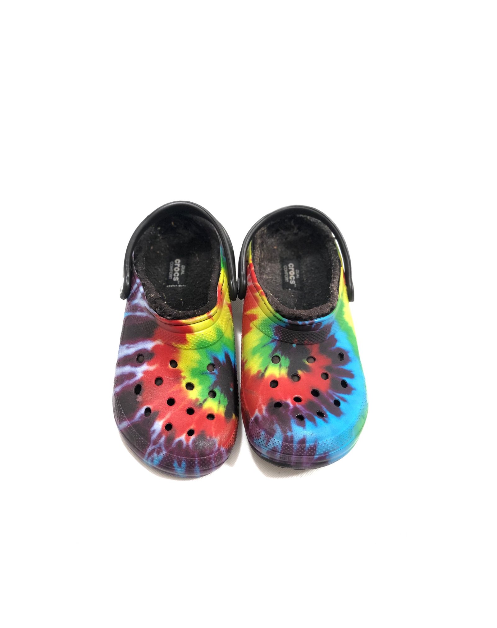 Crocs Unisex Classic Lined Tie-Dye Clogs – Colorful Graphic – photo 2 Crocs Unisex Classic Lined Tie-Dye Clogs – Colorful Graphic – size EU 37 / EU 38 — photo 2