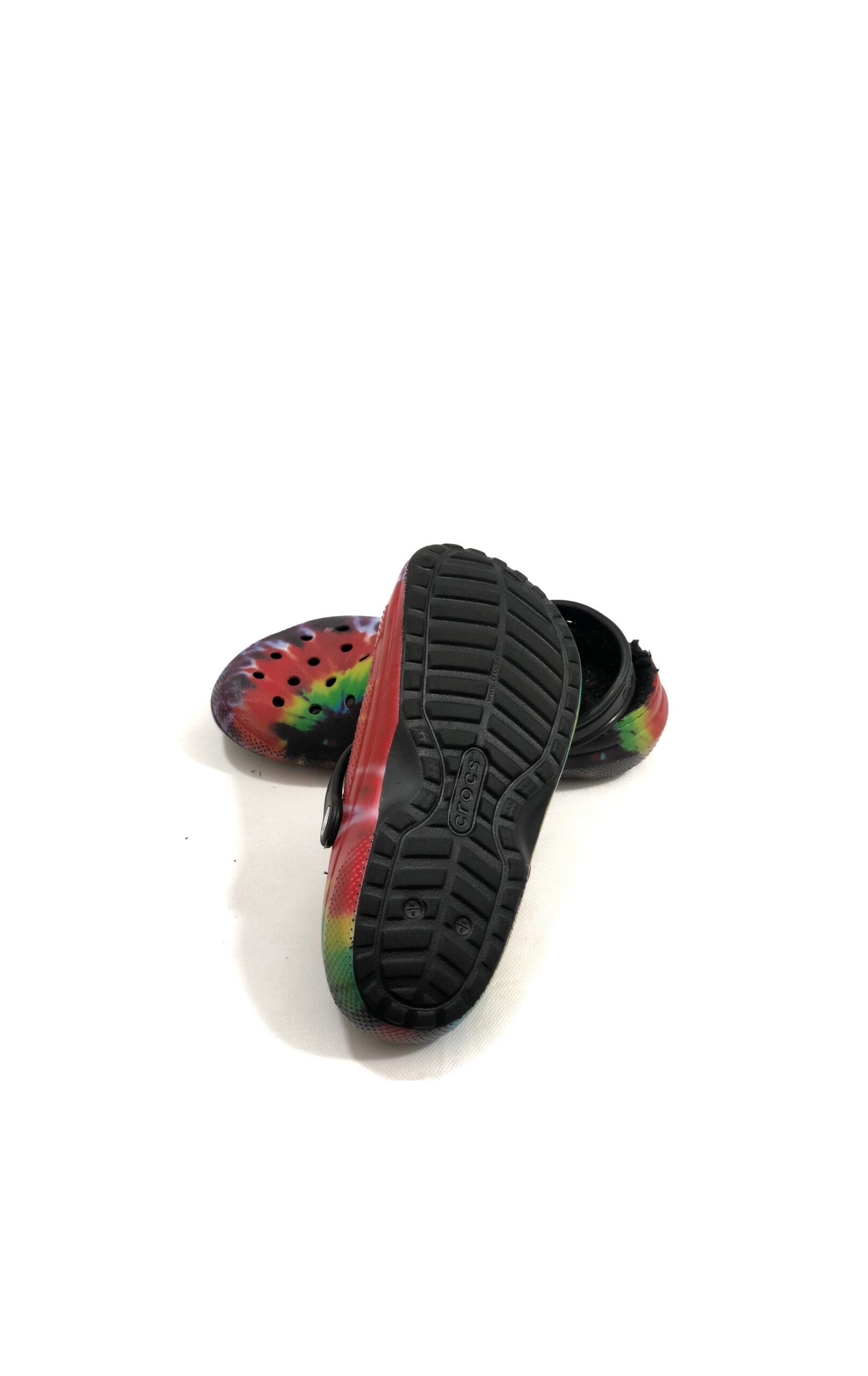 Crocs Unisex Classic Lined Tie-Dye Clogs – Colorful Graphic – photo 3 Crocs Unisex Classic Lined Tie-Dye Clogs – Colorful Graphic – size EU 37 / EU 38 — photo 3