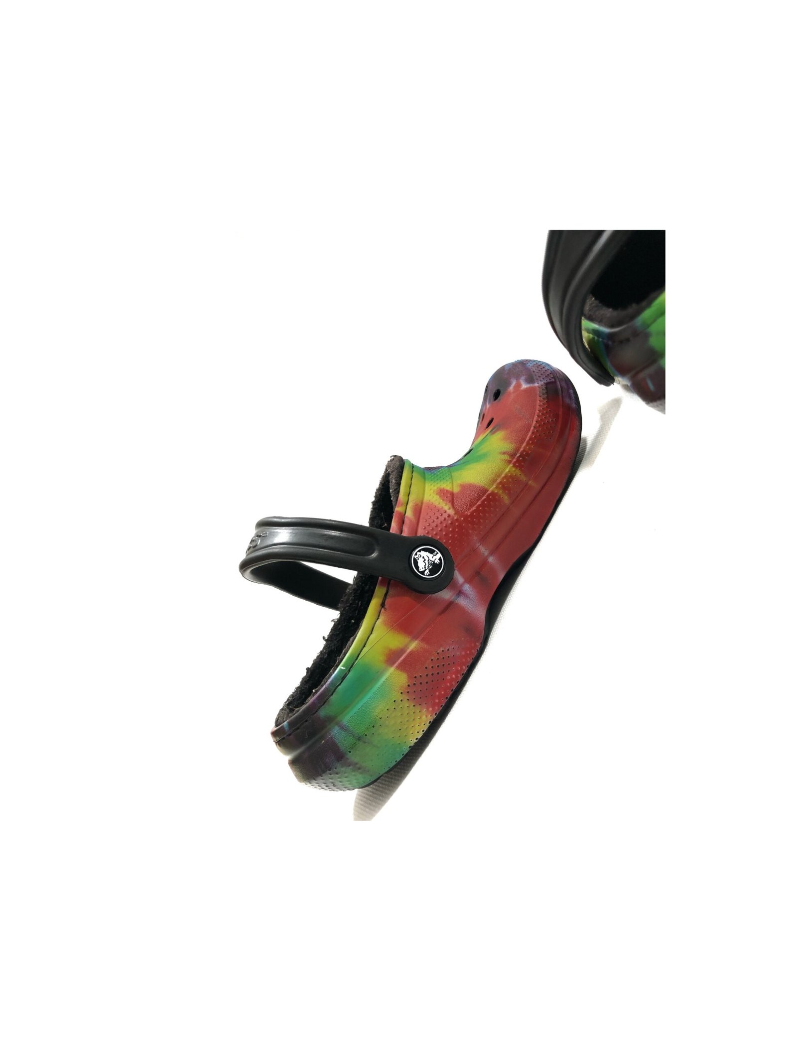 Crocs Unisex Classic Lined Tie-Dye Clogs – Colorful Graphic – photo 4 Crocs Unisex Classic Lined Tie-Dye Clogs – Colorful Graphic – size EU 37 / EU 38 — photo 4