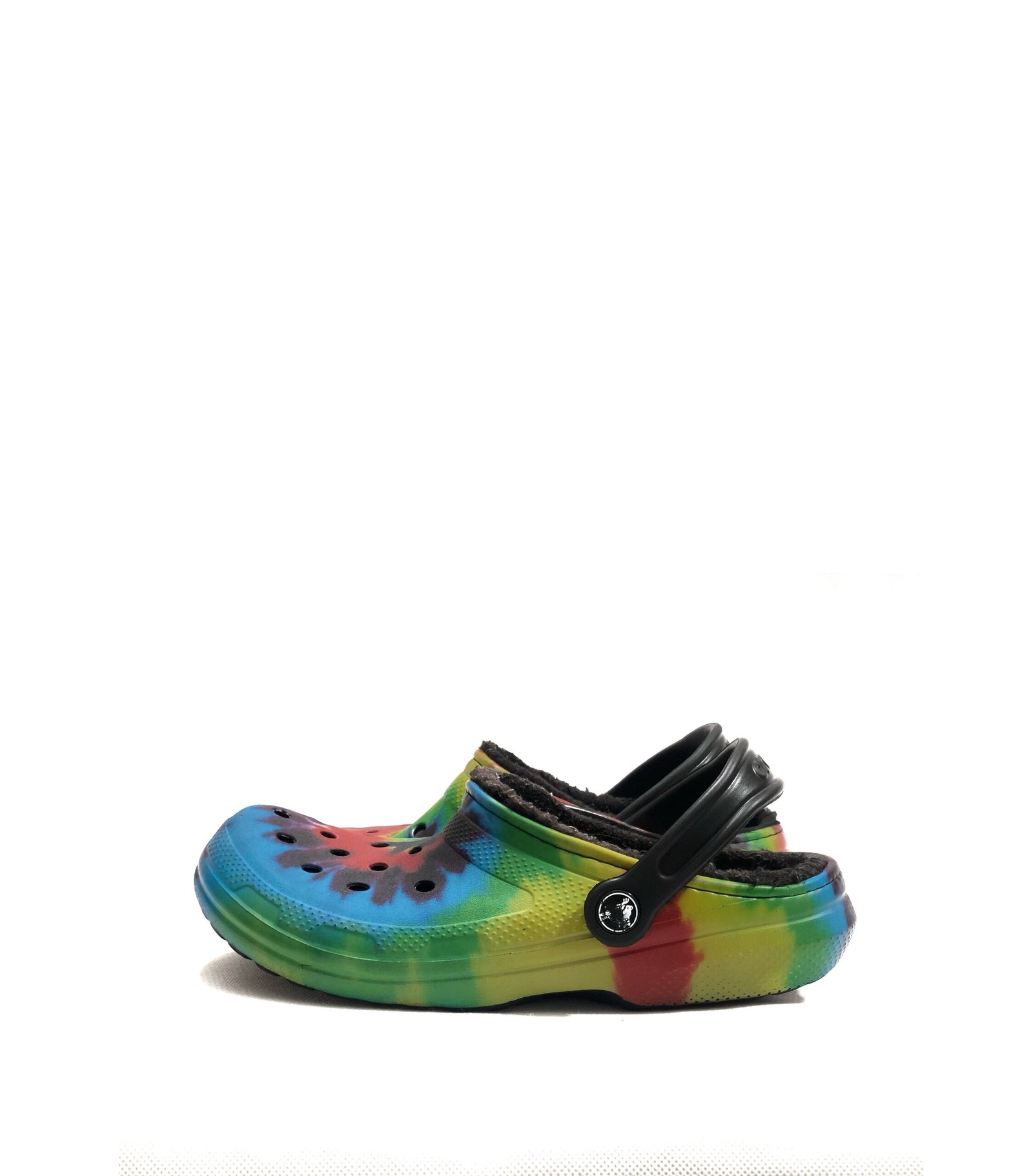 Crocs Unisex Classic Lined Tie-Dye Clogs – Colorful Graphic – photo 6 Crocs Unisex Classic Lined Tie-Dye Clogs – Colorful Graphic – size EU 37 / EU 38 — photo 6