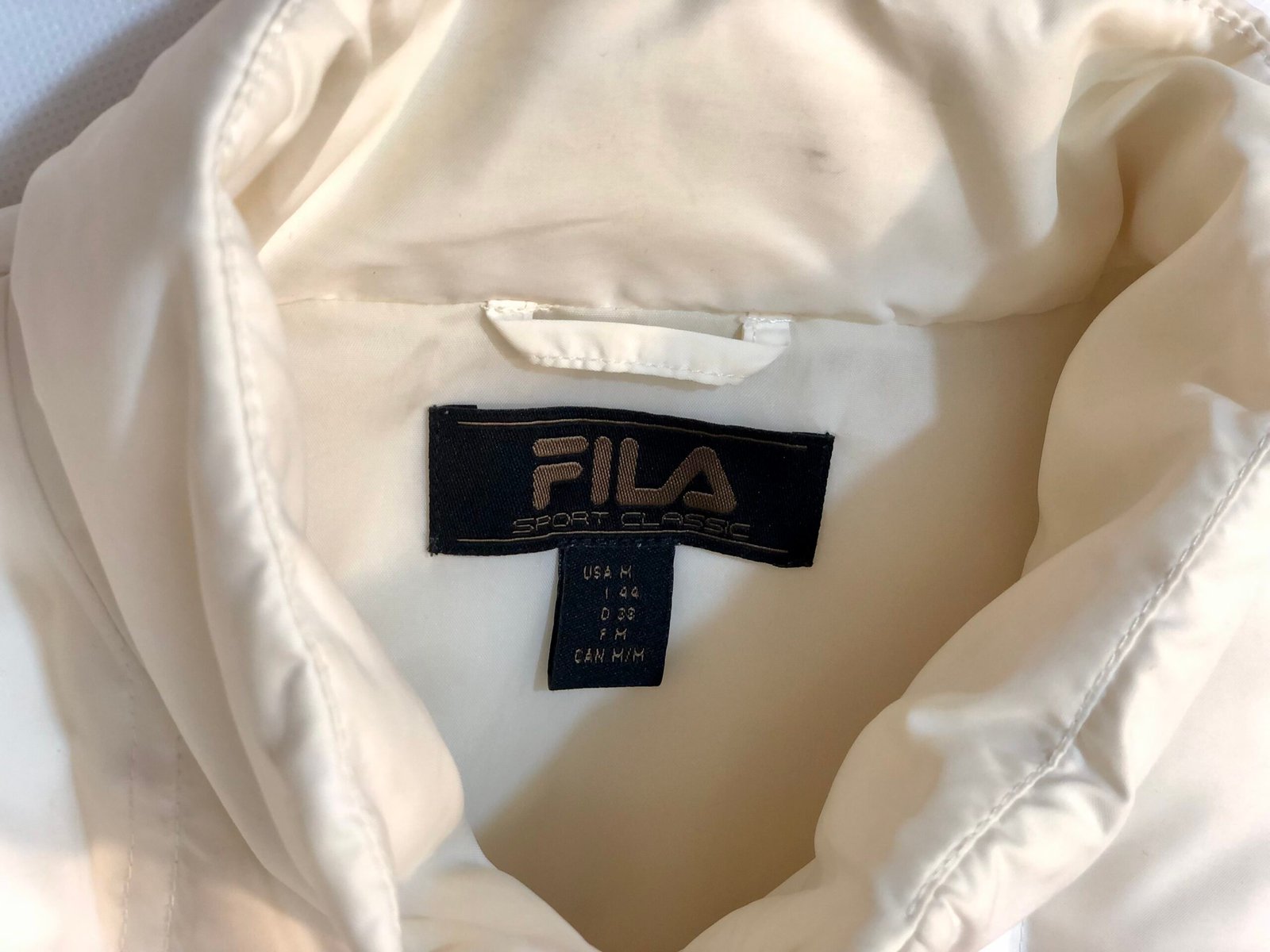 Fila Down Feather Jacket – Off-White – photo 9 Fila Down Feather Jacket – Off-White – size Small — photo 9
