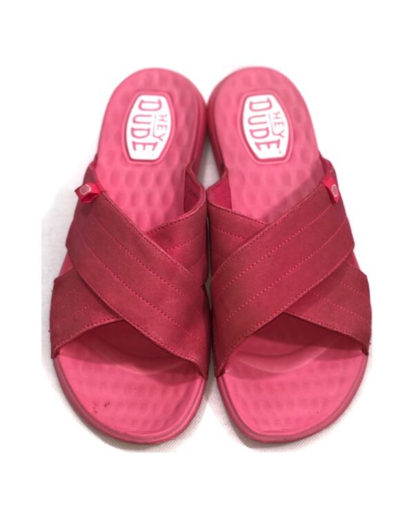 HEYDUDE Women’s Christi Slide Mono – Electric Pink – size EU 43