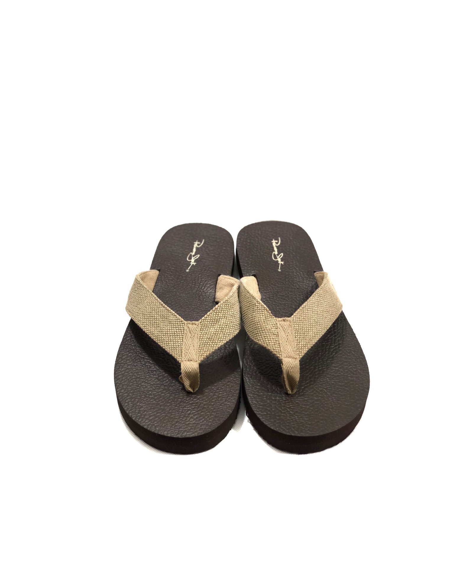 Panama Jack Dark Brown Flip Flops with Tan Straps – photo 2 Panama Jack Dark Brown Flip Flops with Tan Straps