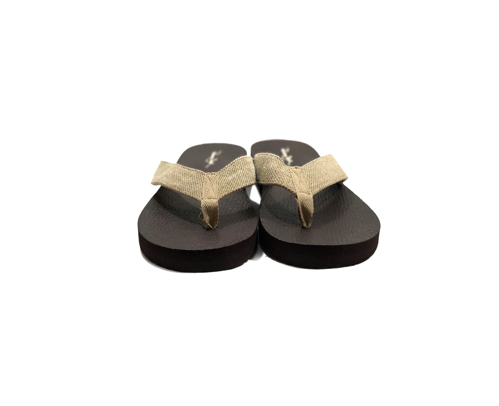Panama Jack Dark Brown Flip Flops with Tan Straps – photo 3 Panama Jack Dark Brown Flip Flops with Tan Straps — view 3