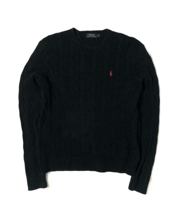 Polo Ralph Lauren Cable-Knit Crewneck Sweater - Black