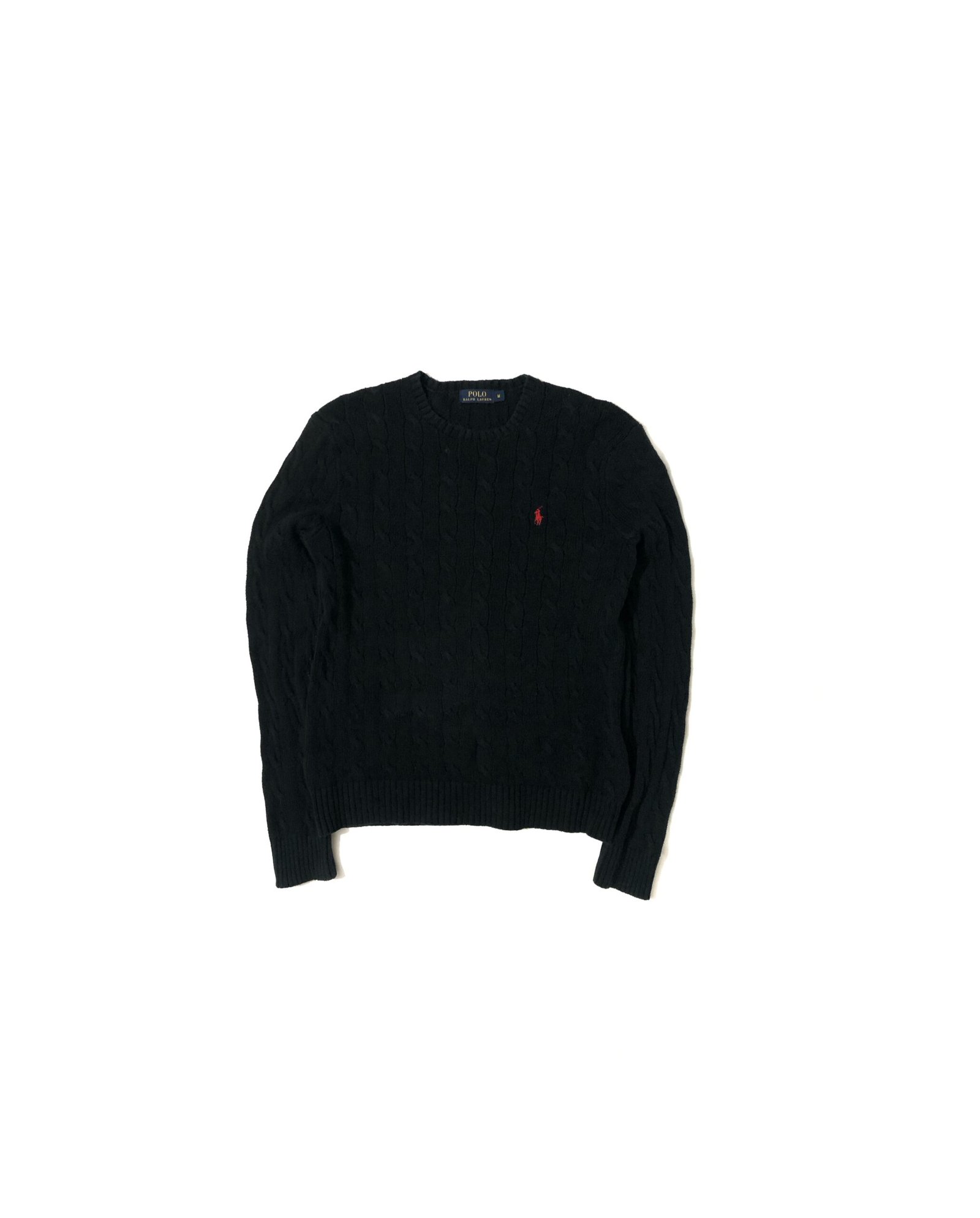 Polo Ralph Lauren Cable-Knit Crewneck Sweater - Black – photo 2 Polo Ralph Lauren Cable-Knit Crewneck Sweater - Black
