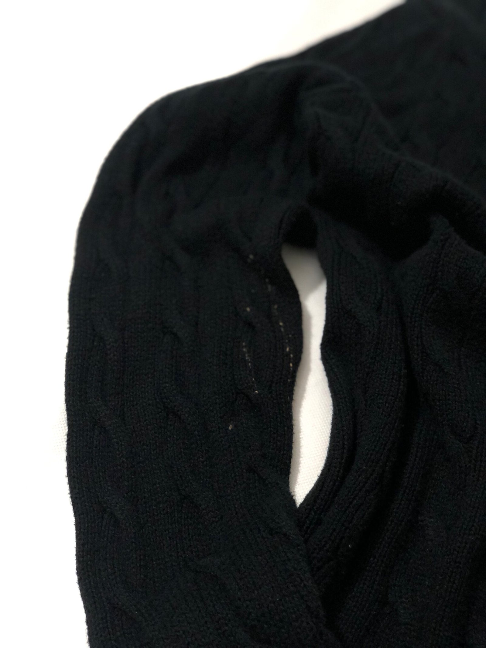 Polo Ralph Lauren Cable-Knit Crewneck Sweater - Black – photo 4 Polo Ralph Lauren Cable-Knit Crewneck Sweater - Black — view 4