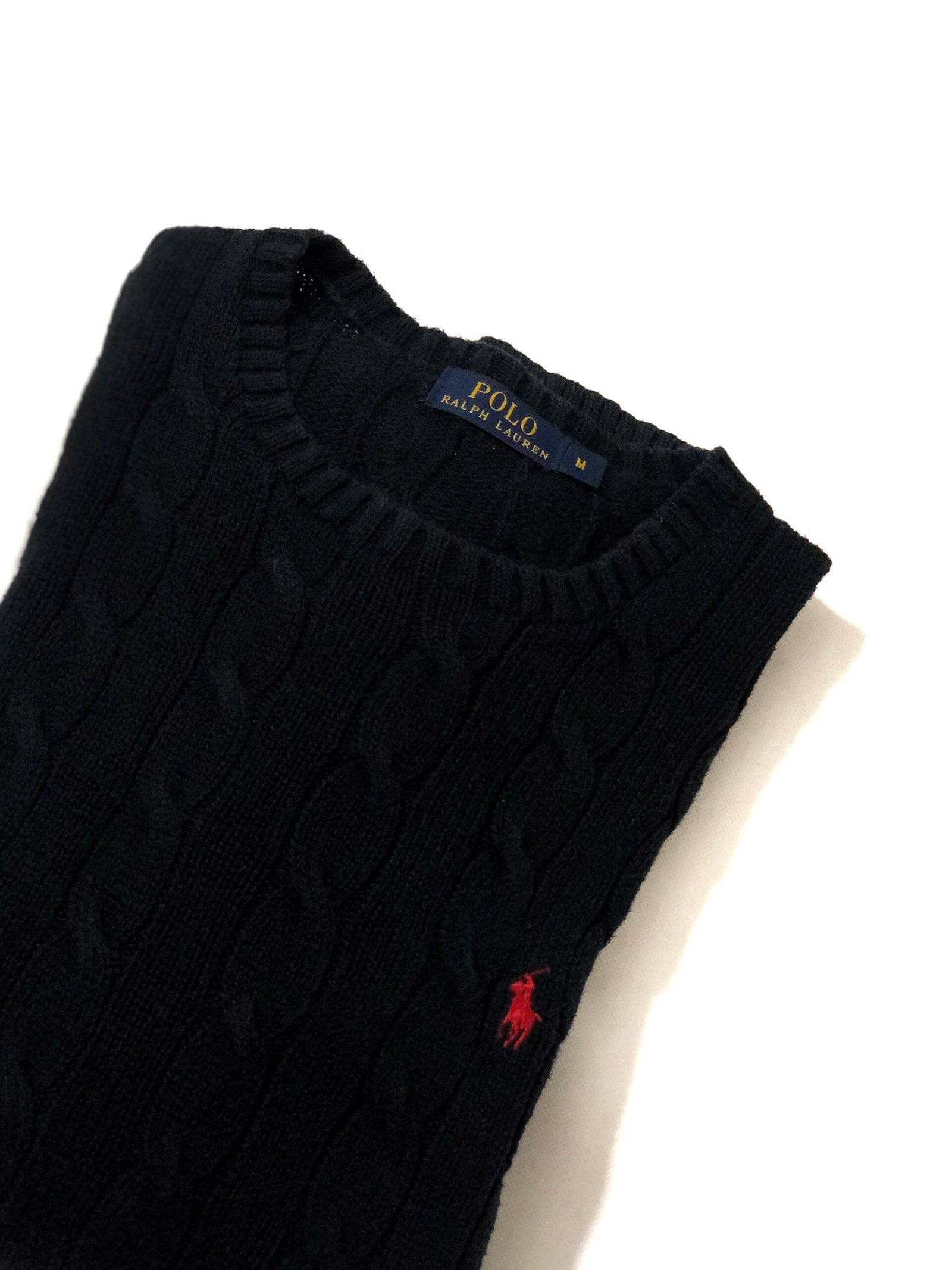 Polo Ralph Lauren Cable-Knit Crewneck Sweater - Black – photo 5 Polo Ralph Lauren Cable-Knit Crewneck Sweater - Black — view 5