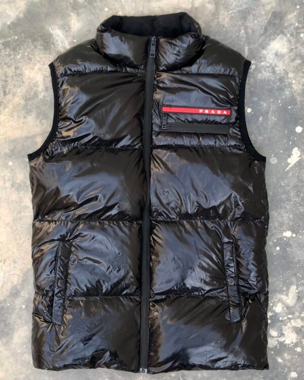 Prada Linea Rossa Re-Nylon Down Vest Black, size medium — photo 1