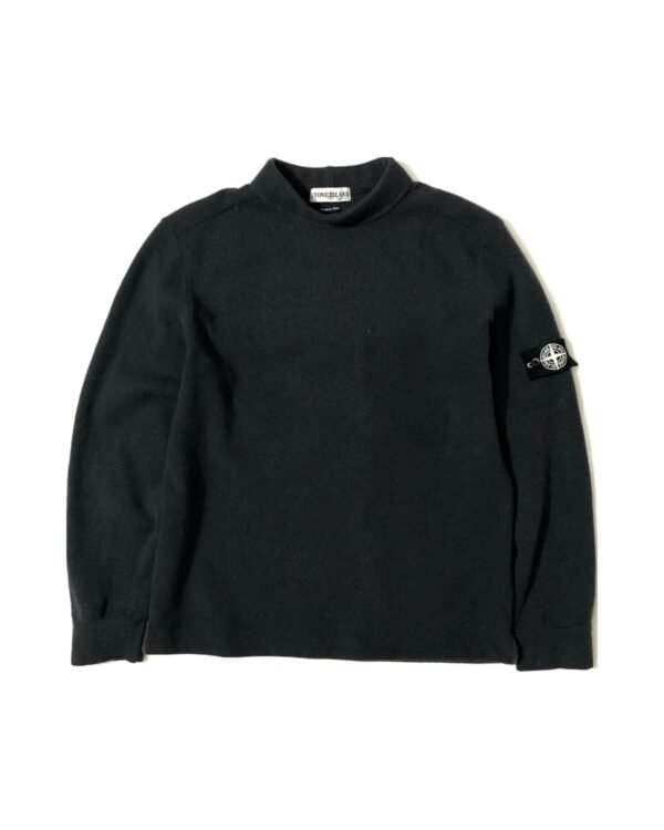 Stone Island Ribbed Wool Turtleneck Jumper - Gray