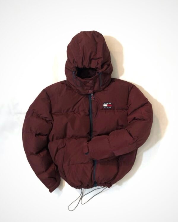 Tommy Jeans Alaska Puffer Jacket Burgundy, men’s medium — photo 1