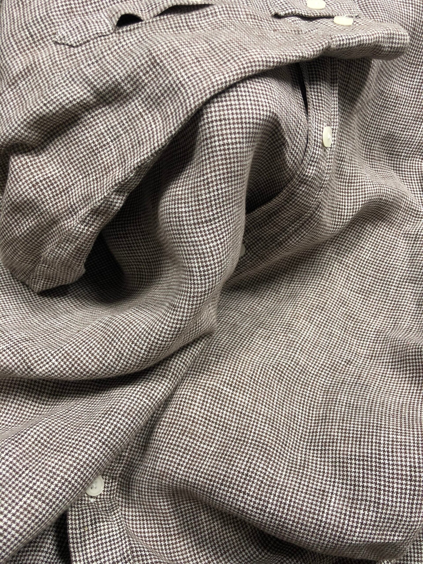 8 Seconds Micro-Check Cotton-Linen Shirt – photo 7 8 Seconds Micro-Check Cotton-Linen Shirt, men's XL — photo 7