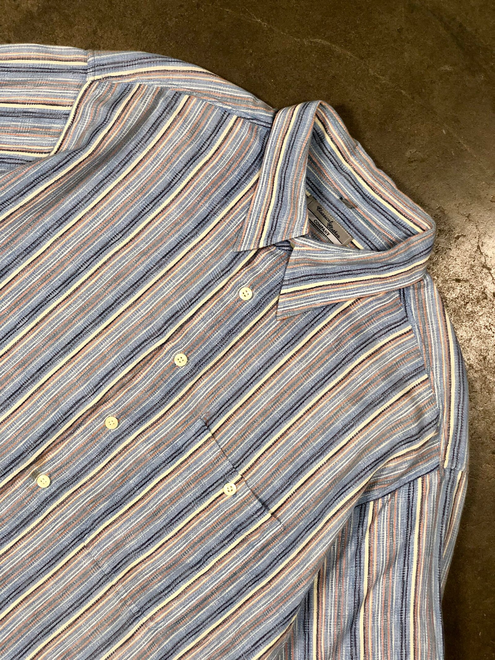 Classic Clothes Company Multicolor Striped Textured Casual Shirt – photo 3 Classic Clothes Company Multicolor Striped Textured Casual Shirt — photo 3