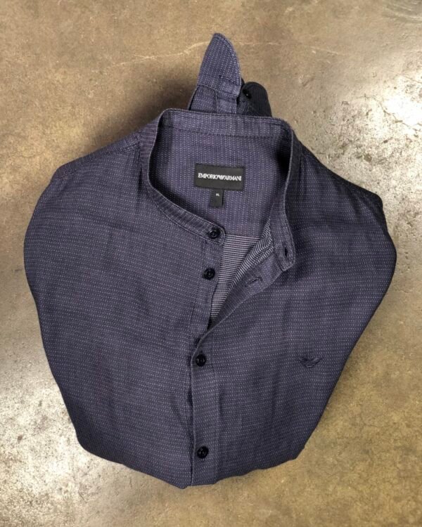 Emporio Armani Mandarin Collar Shirt, men's — photo 1