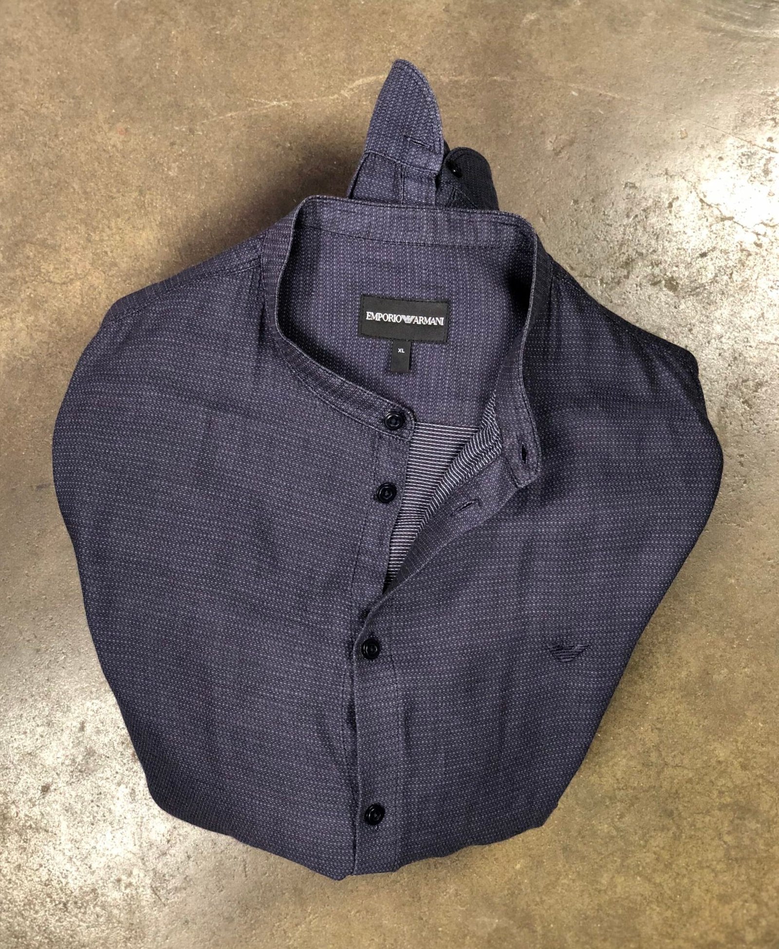 Emporio Armani Mandarin Collar Shirt – photo 1 Emporio Armani Mandarin Collar Shirt, men's — photo 1